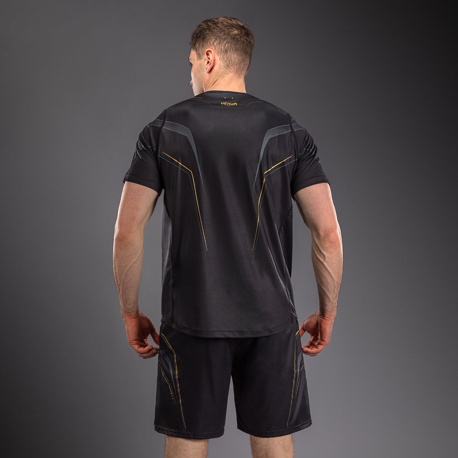 Venum Streamline Dry-Tech T-Shirt - Black/Gold  product-type_Dry Tech T-Shirts Venum