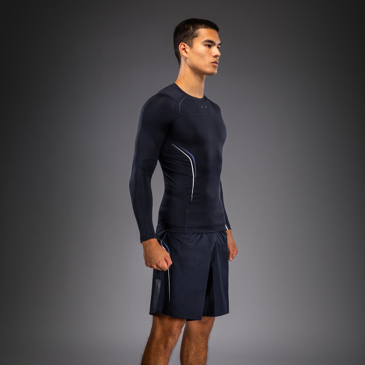 Venum G-Core Long Sleeve Rashguard - Navy Blue/White  product-type_Compression T-Shirts Venum