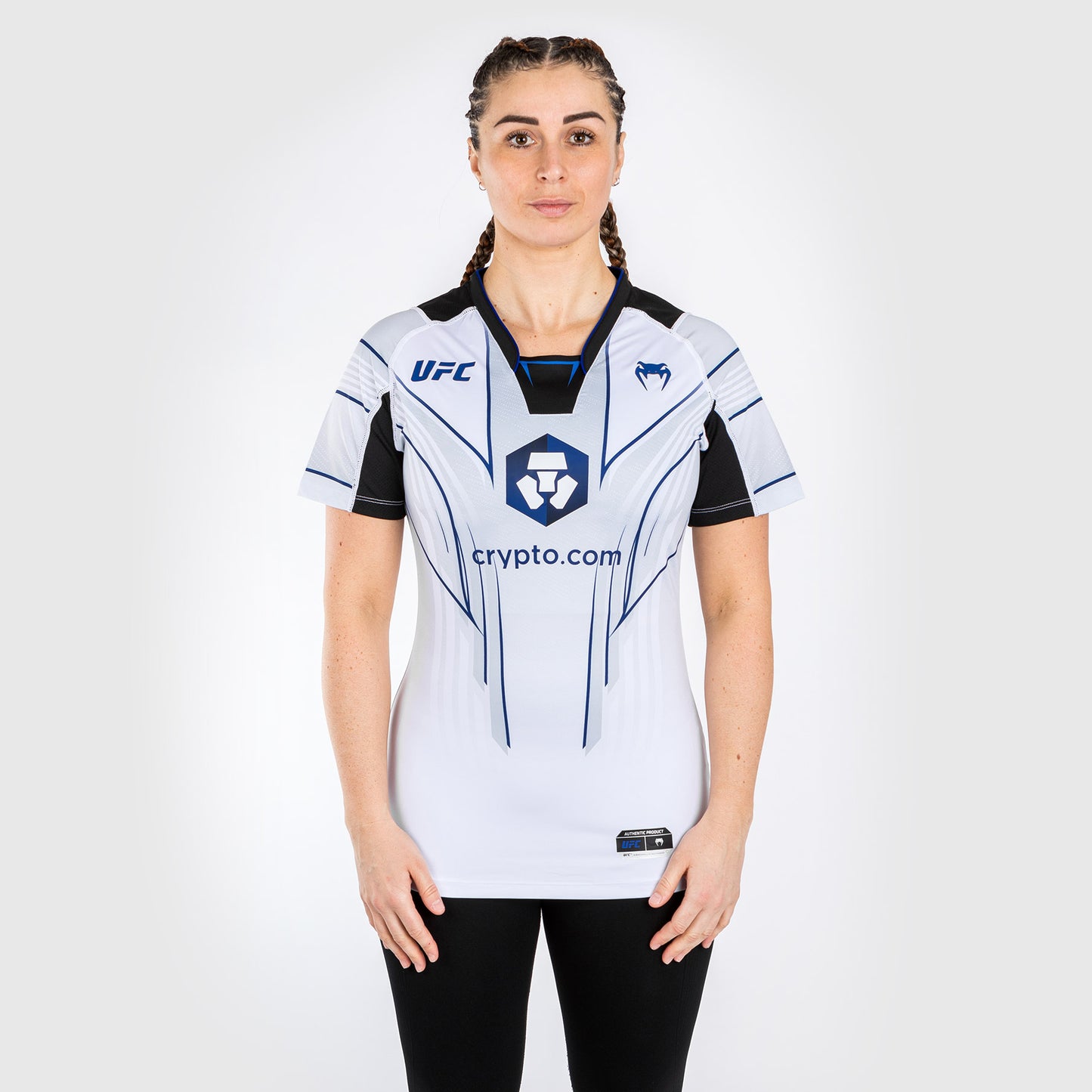 UFC Venum Personalized Authentic Fight Night 2.0 Kit by Venum Women's Walkout Jersey - Midnight Edition - Ice