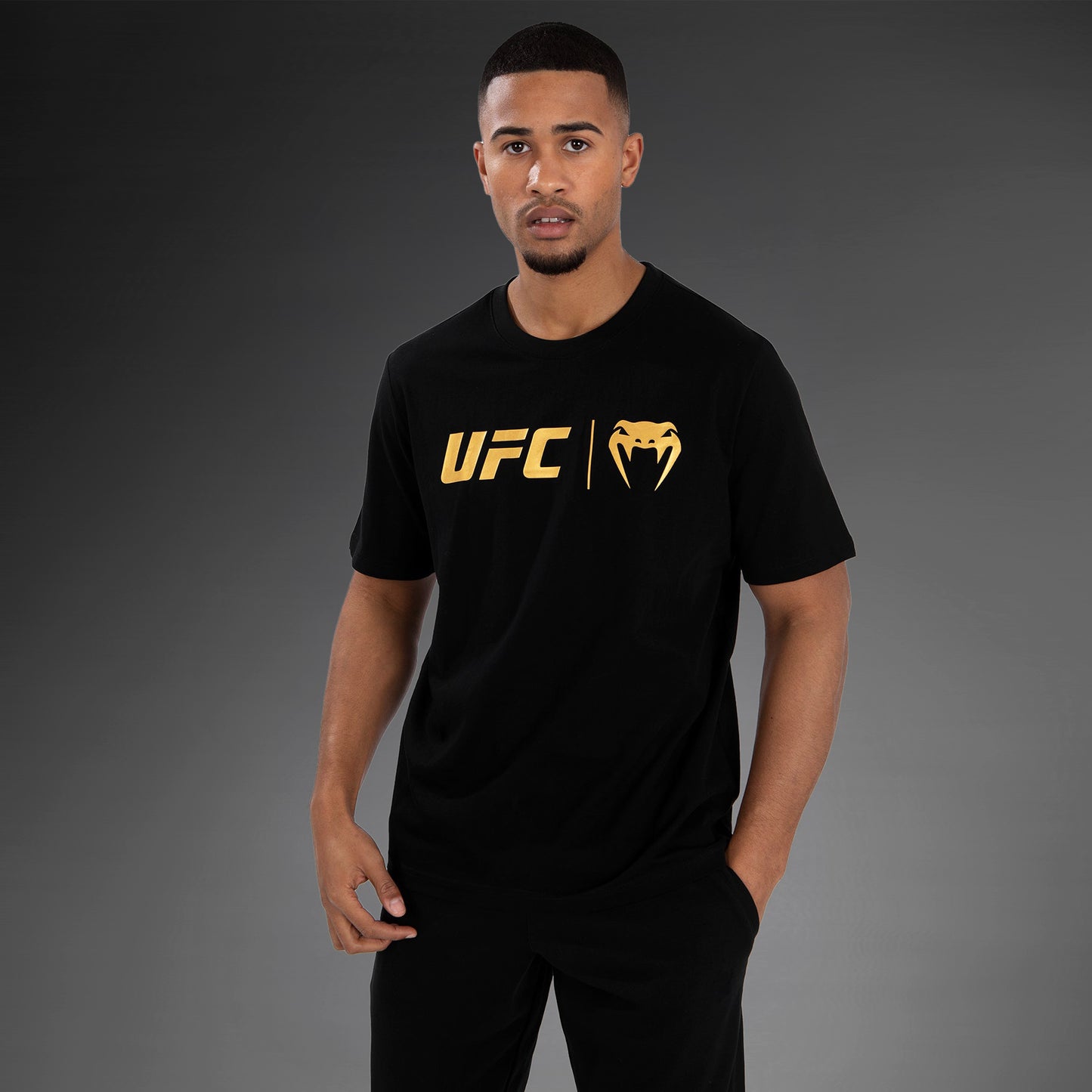 UFC Venum Classic  T-Shirt - Black/Gold
