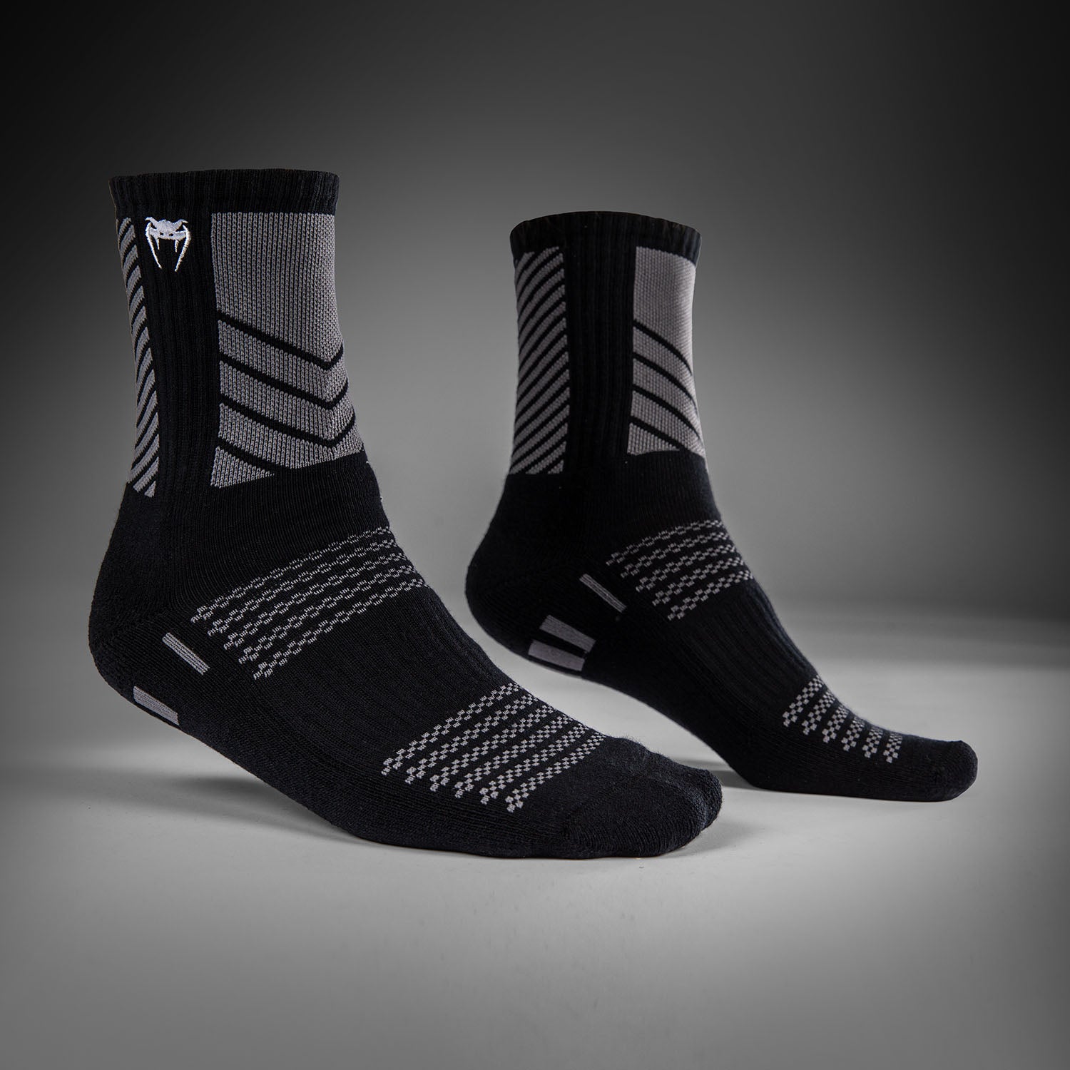 Venum Vector Crew Socks - Black/Grey - Venum product-type_Socks