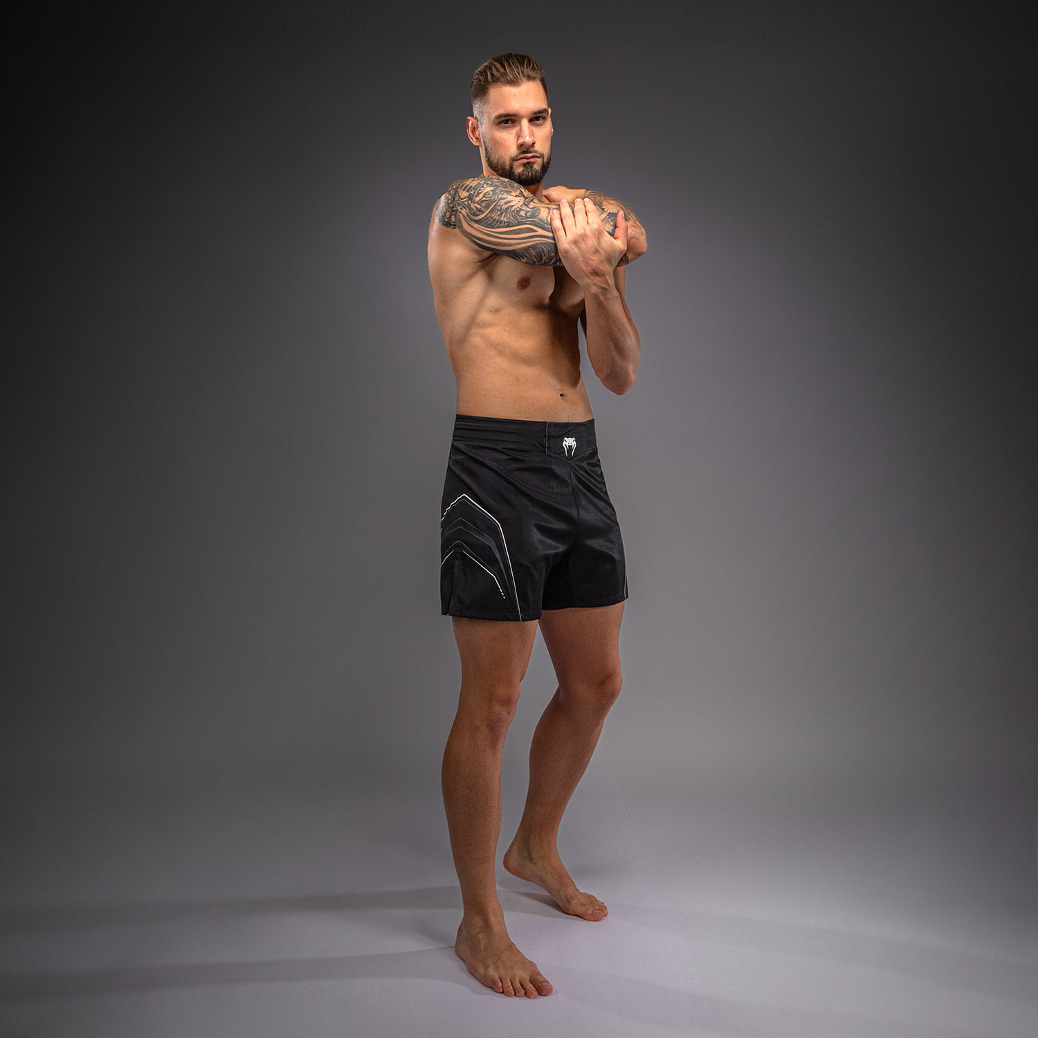 Venum Streamline Fightshorts - Black/White  product-type_MMA Shorts Venum