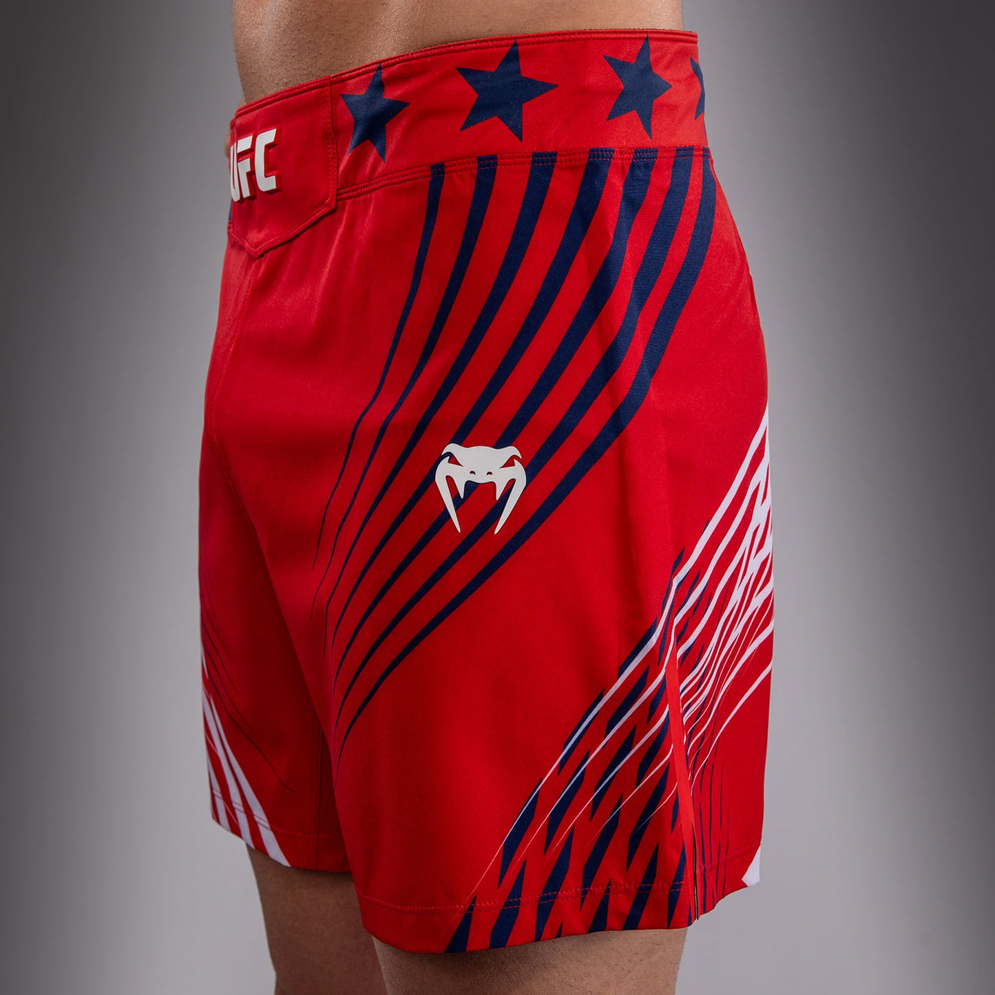 Men's Official UFC Freedom 250 by Venum Red Personalized Authentic Fight Night Short Fit Fight Short