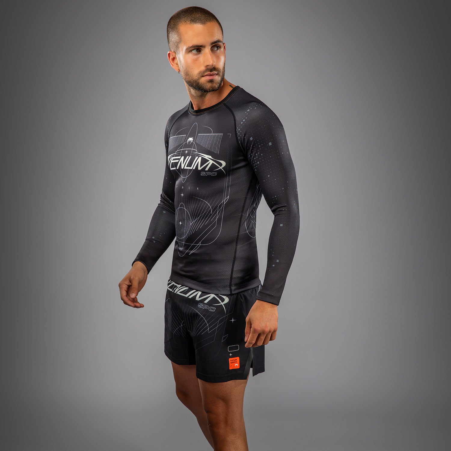 Venum Eclipse Long Sleeve Rashguard - Black/Ivory - Venum