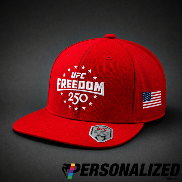 Official UFC Freedom 250 Personalized Authentic Fight Night Cap Red