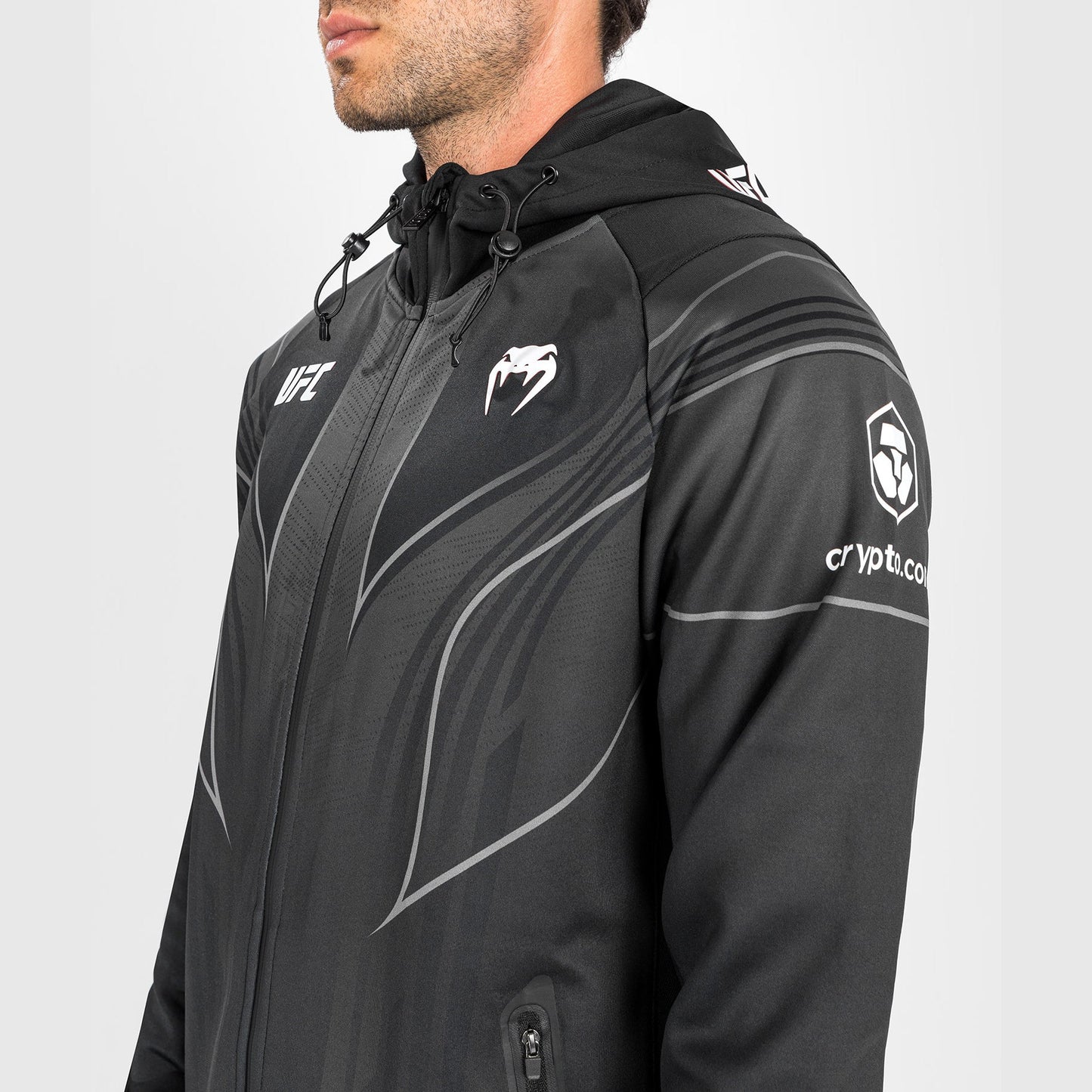 UFC Venum Authentic Fight Night 2.0 Kit by Venum Men's Walkout Hoodie - Black