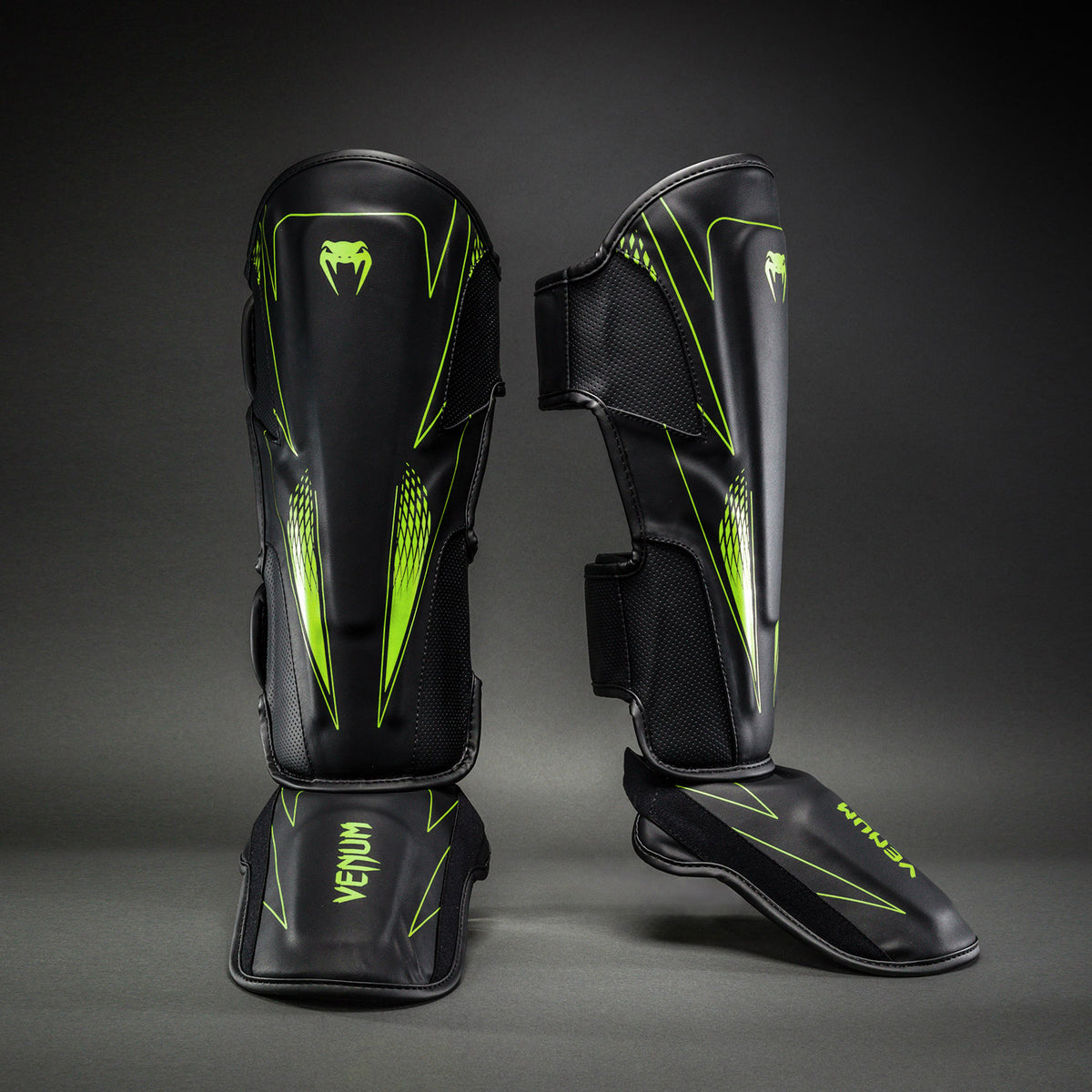 Venum Amazonia Reborn Shin Guards - Black/Green