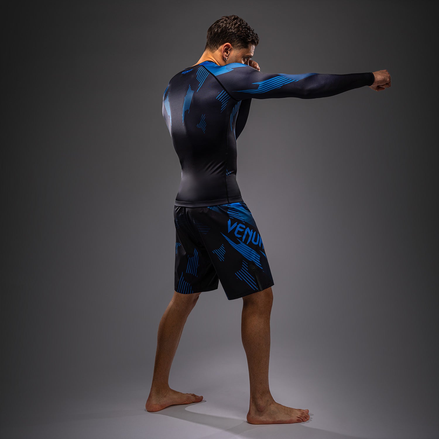Venum No-Gi 6.0 Long Sleeve Rashguard - Black/Blue  product-type_Compression T-Shirts Venum