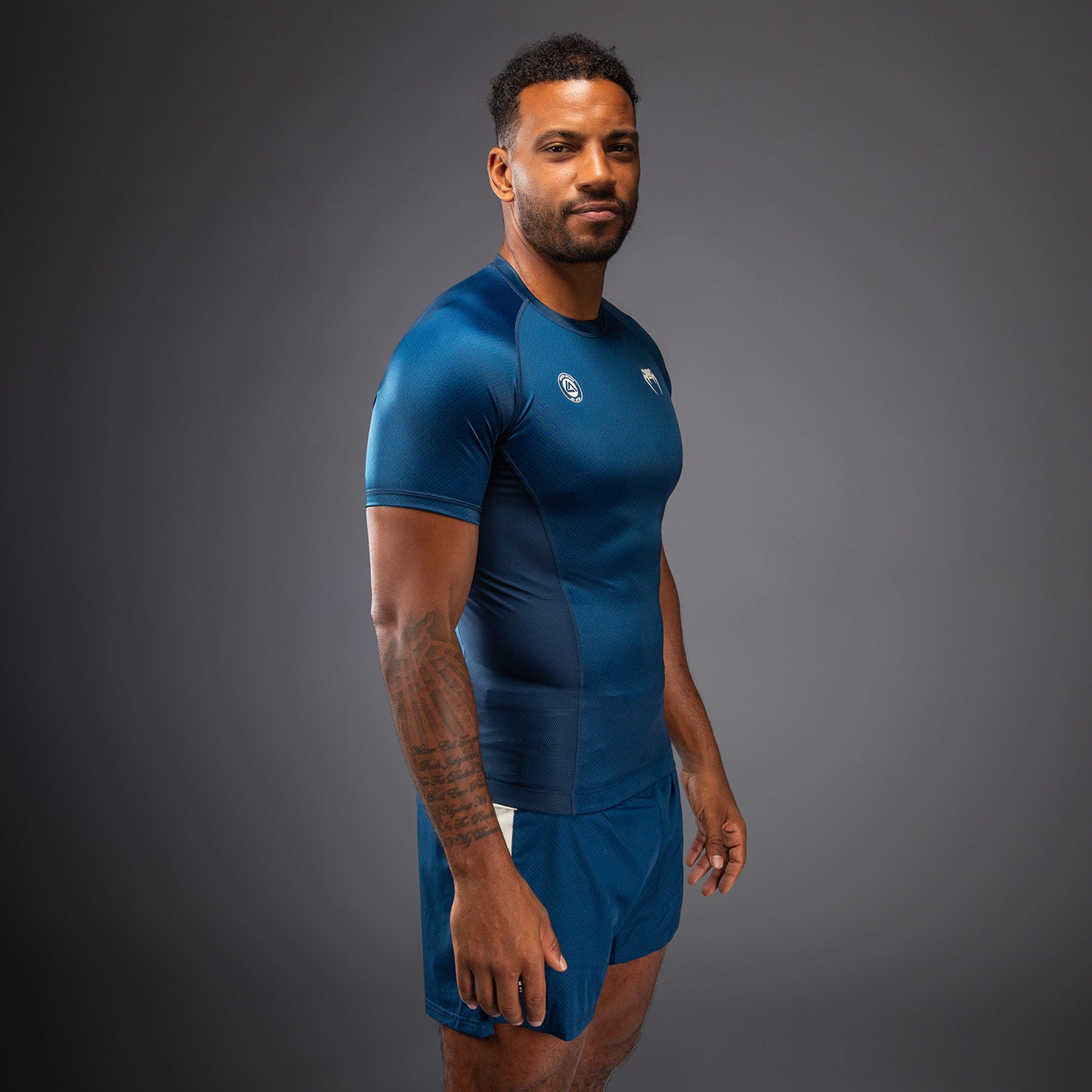 Venum x Roger Gracie Academy Short Sleeve Rashguard - Blue