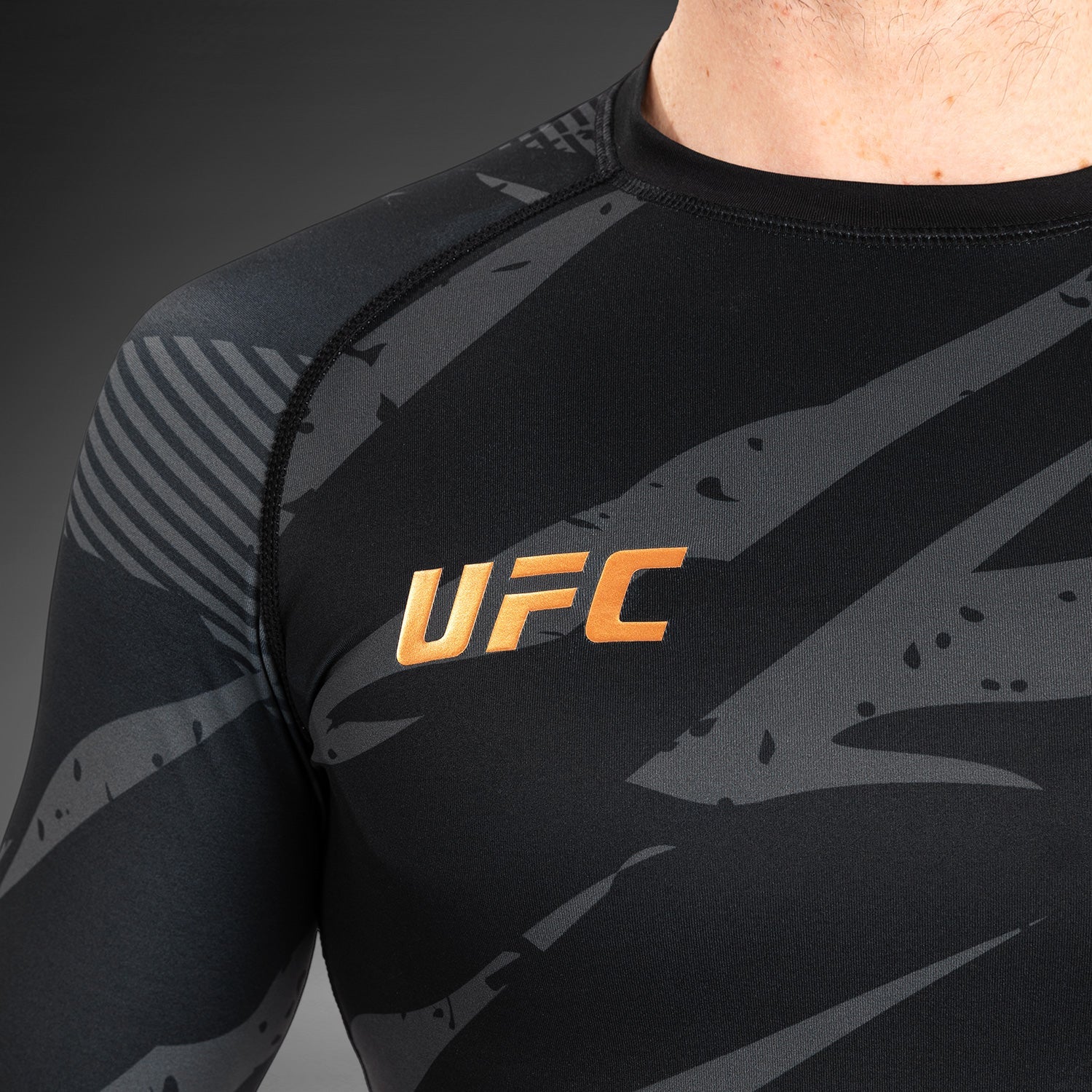 UFC Adrenaline by Venum Fight Week Performance Long Sleeve Rashguard - Urban Camo