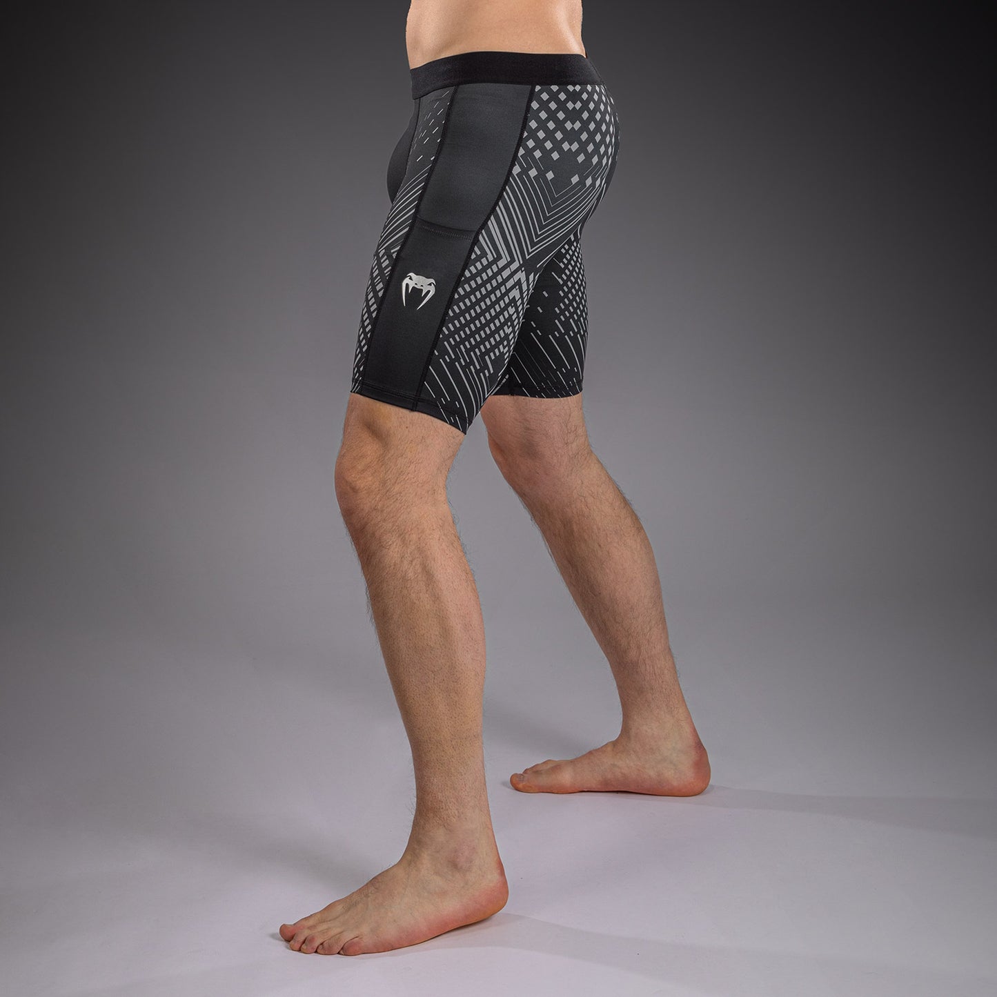Venum Midnight Fury Vale Tudo Shorts - Black/Grey/Silver  product-type_Compression shorts Venum