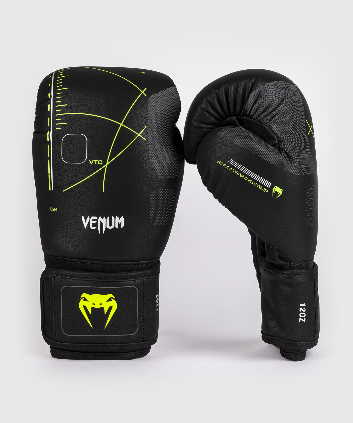 Venum Training Camp 4.0 Boxing Gloves - Black/Neon Green