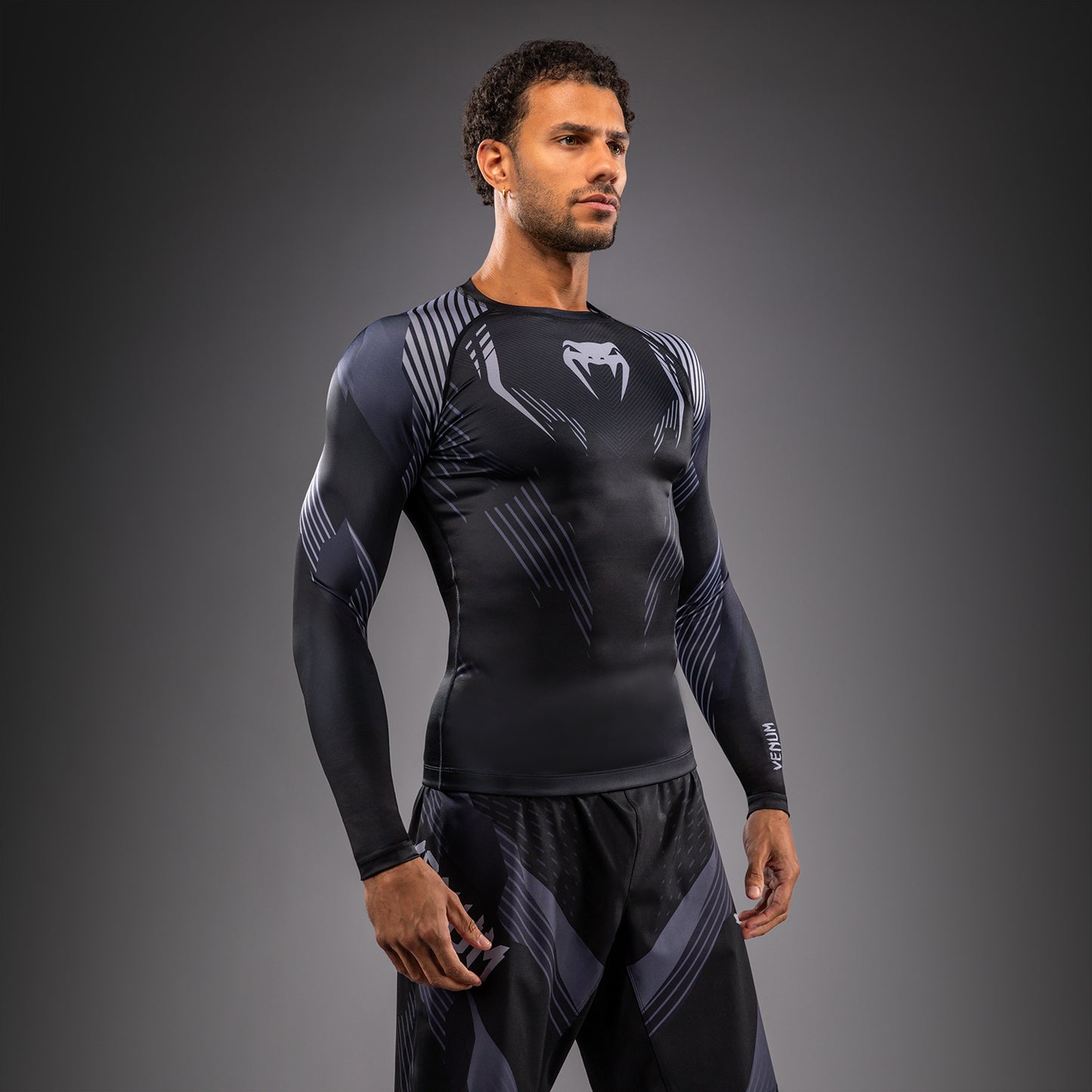 Venum No-Gi 6.0 Long Sleeve Rashguard - Black/Grey  product-type_Compression T-Shirts Venum