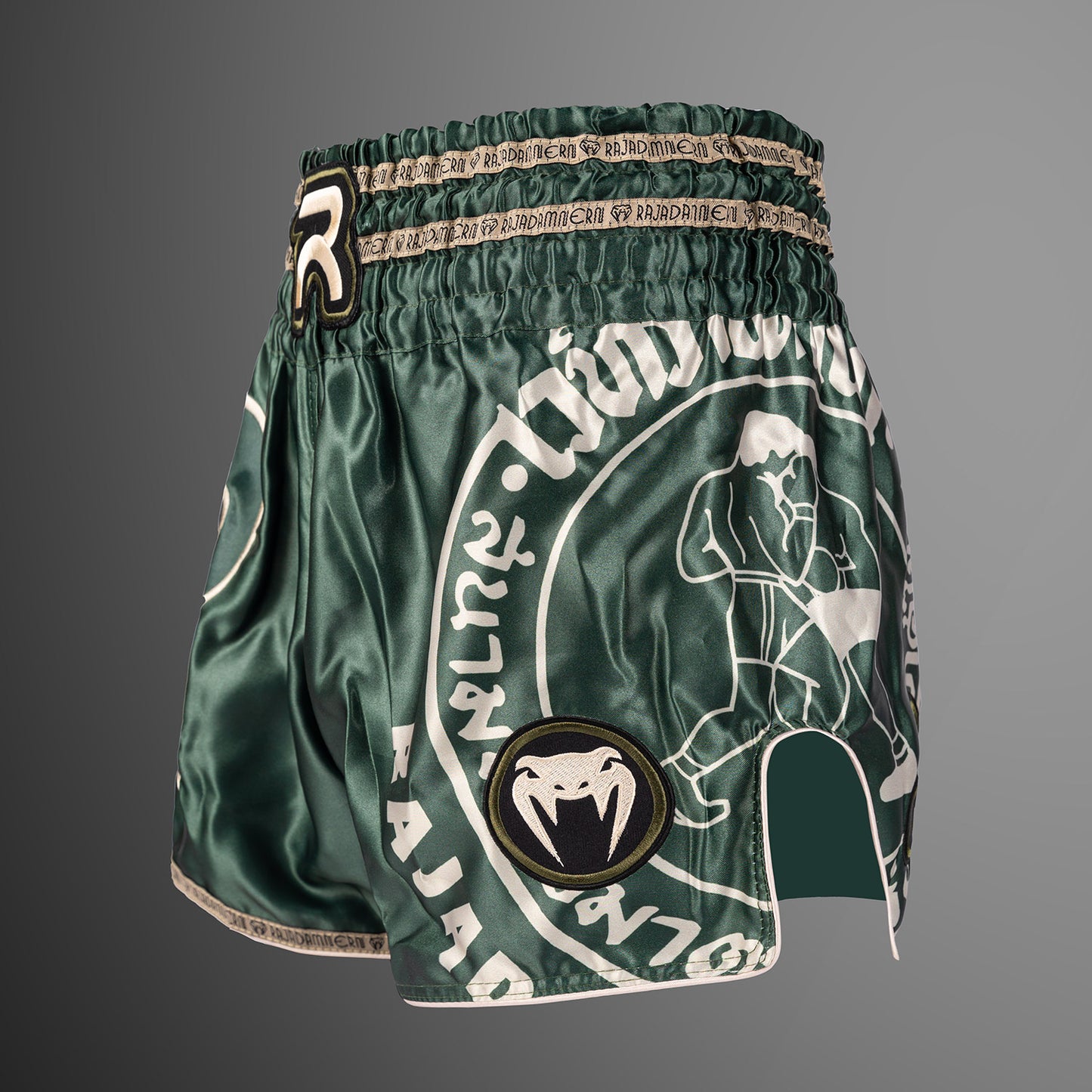 Venum x Rajadamnern Muay Thai Shorts - Military Green