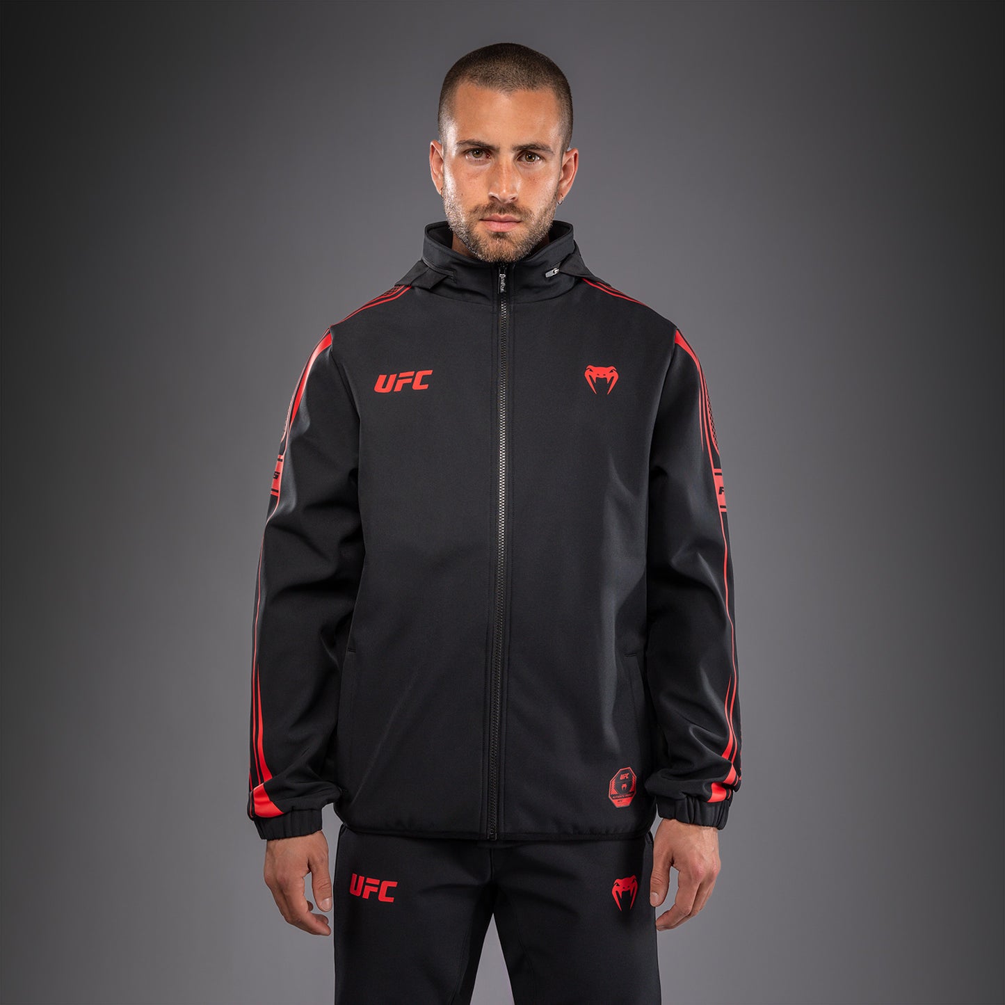 Venum UFC Unity by Venum Authentic Fight Week Men's Zip Hoodie - Black  product-type_Jackets Venum