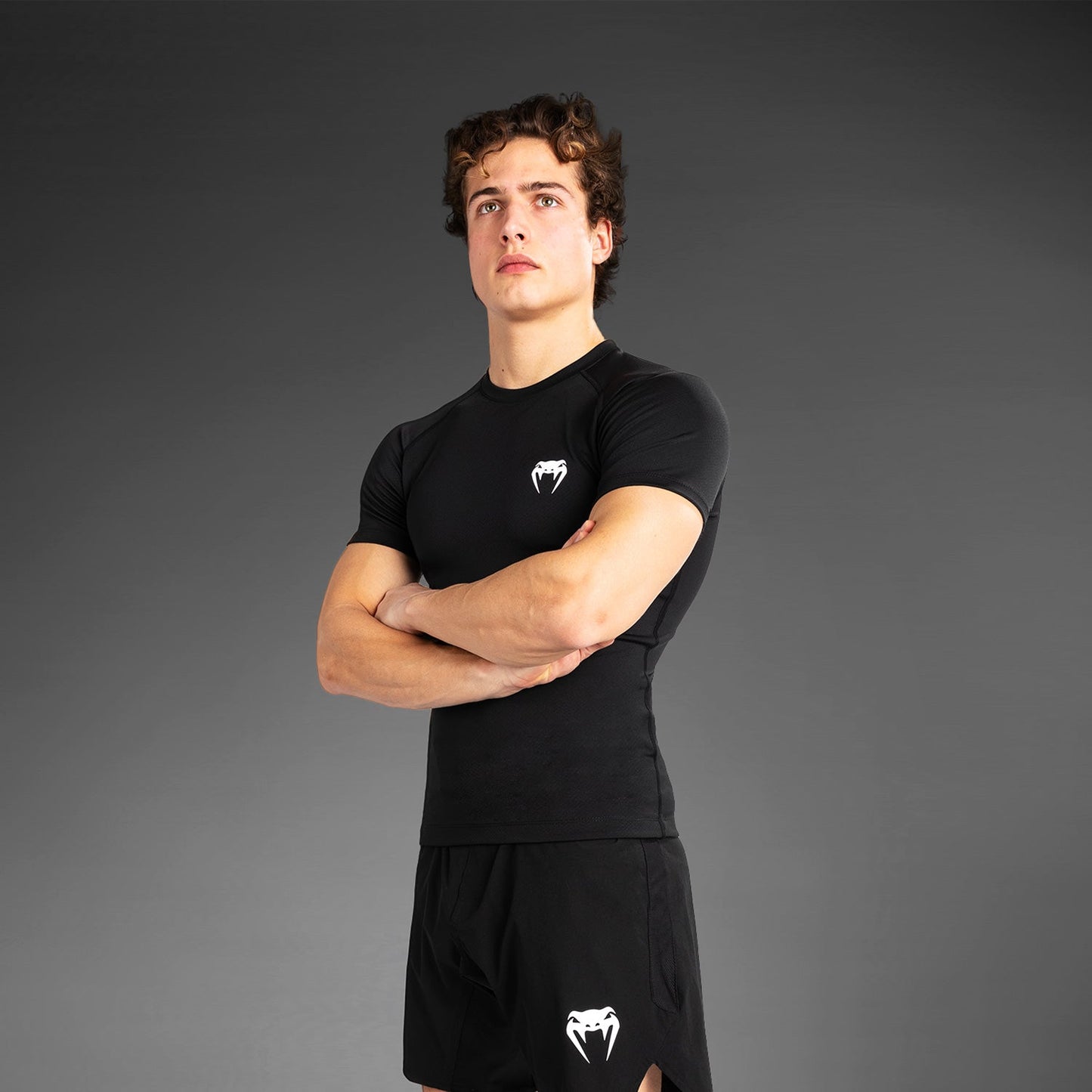 Venum Contender Men’s Short Sleeve Rashguard - Black/White