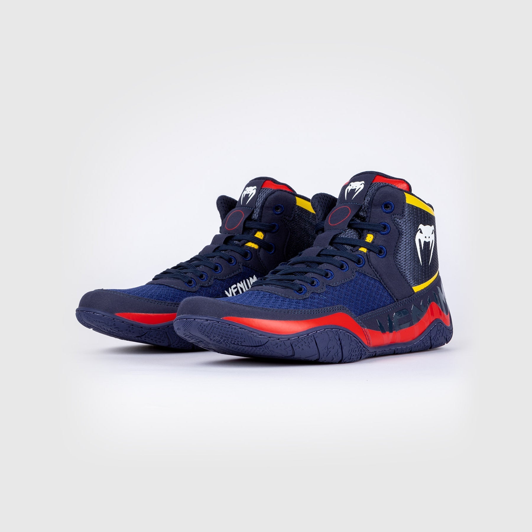 Venum Elite Wrestling Shoes Blue/Yellow Venum