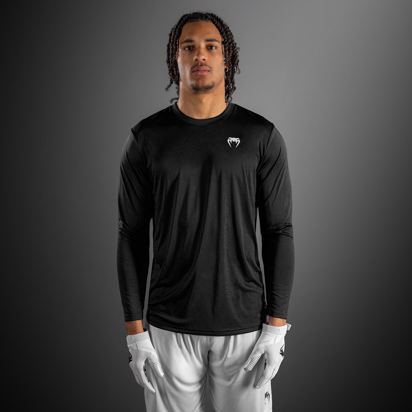 Venum Lineup Personalized Performance Long Sleeve T-Shirt - Black/White