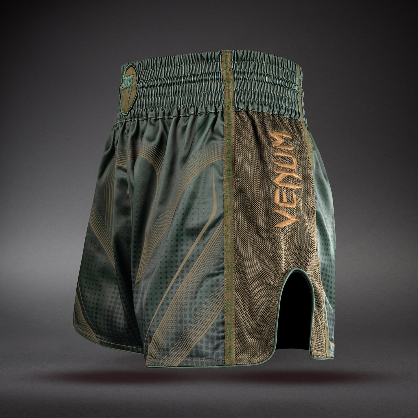 Venum Stealth Muay Thai Shorts - Khaki/Dark Green