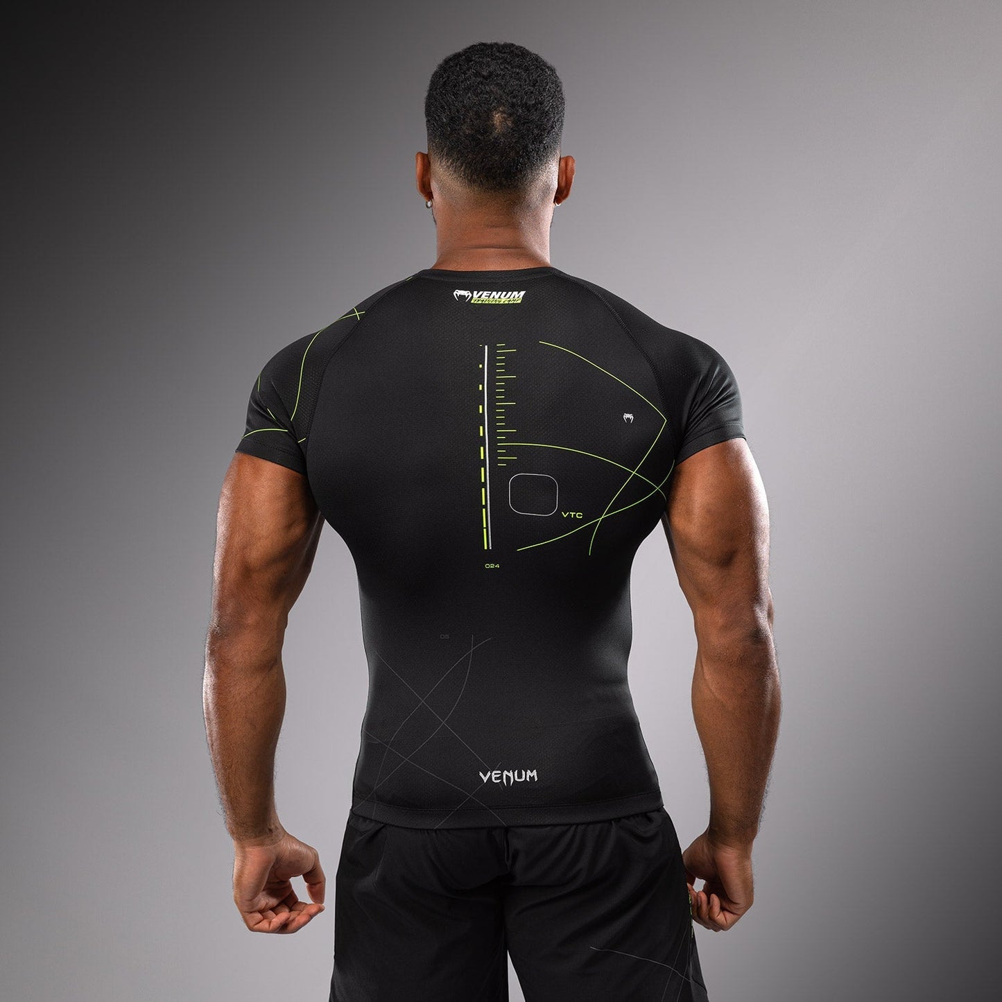 Venum Training Camp 4.0 Short Sleeve Rashguard - Black/Neon Green