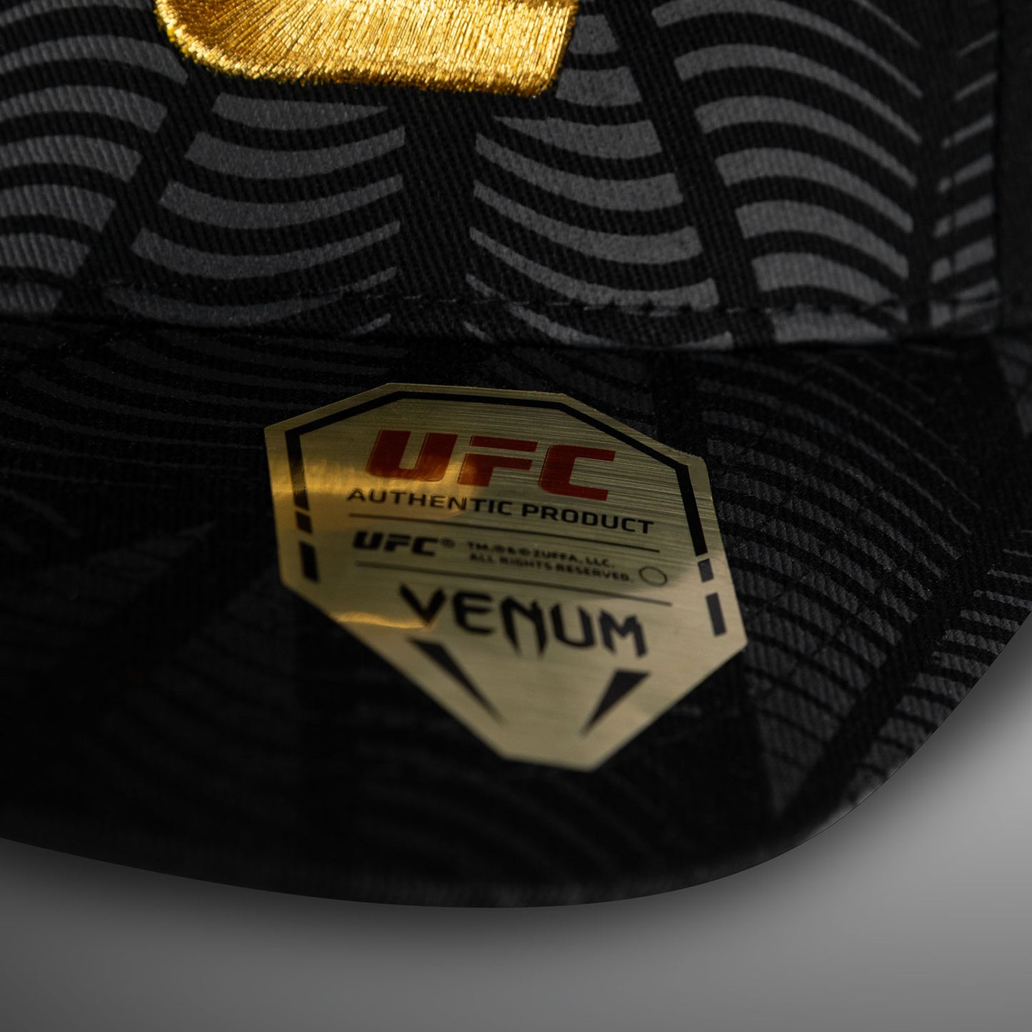 UFC Zenith by Venum Authentic Fight Night Cap - Black/Gold Personalized