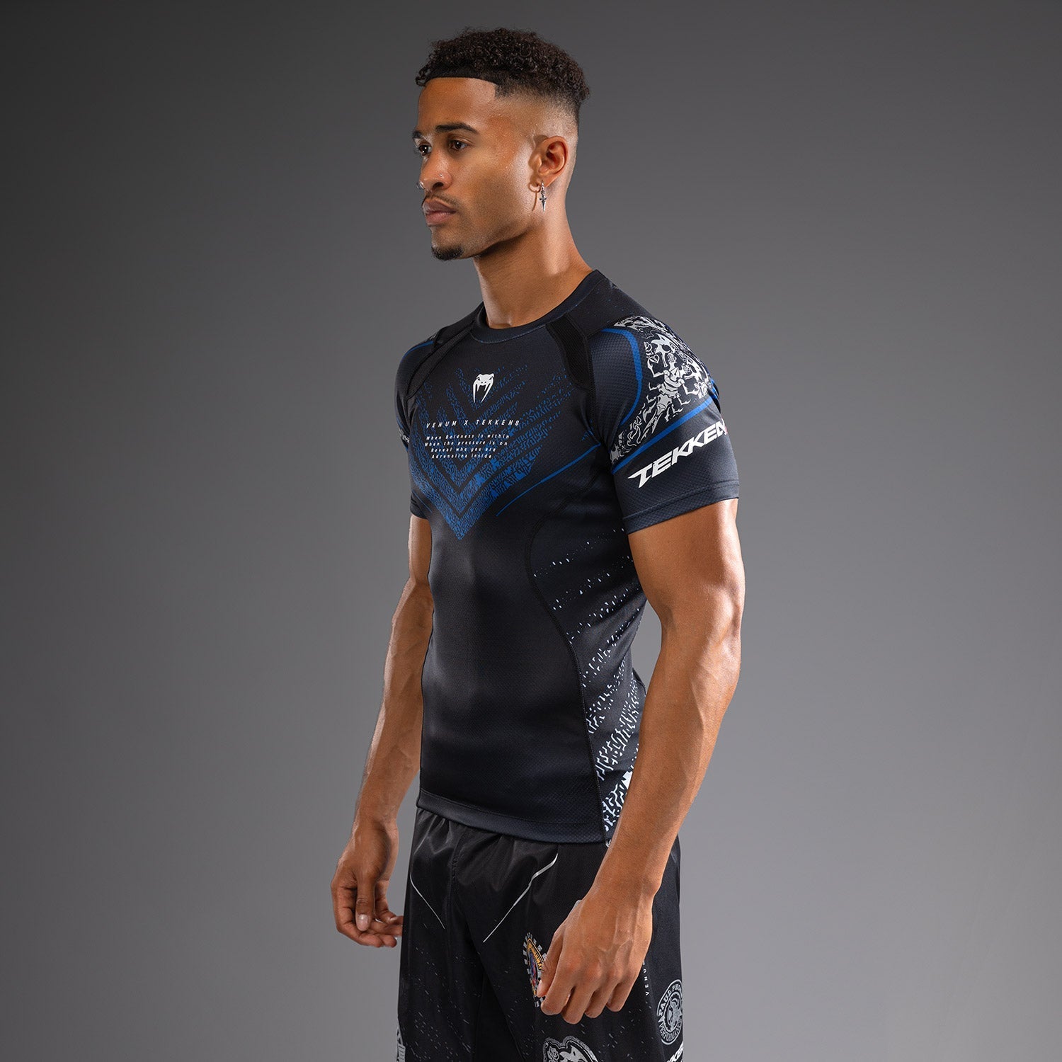 Venum x TEKKEN 8 - Paul Phoenix Rashguard - Black/Blue - Venum