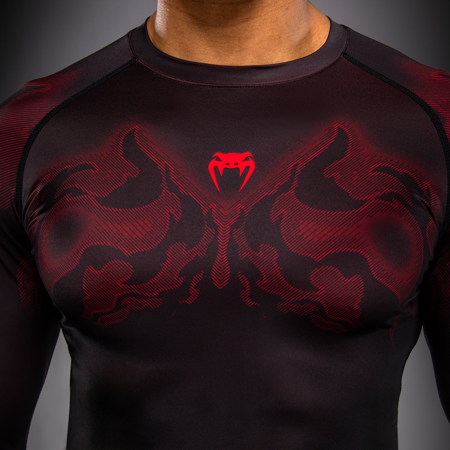Venum Spectre Long Sleeve Rashguard - Black/Red  product-type_Compression T-Shirts Venum