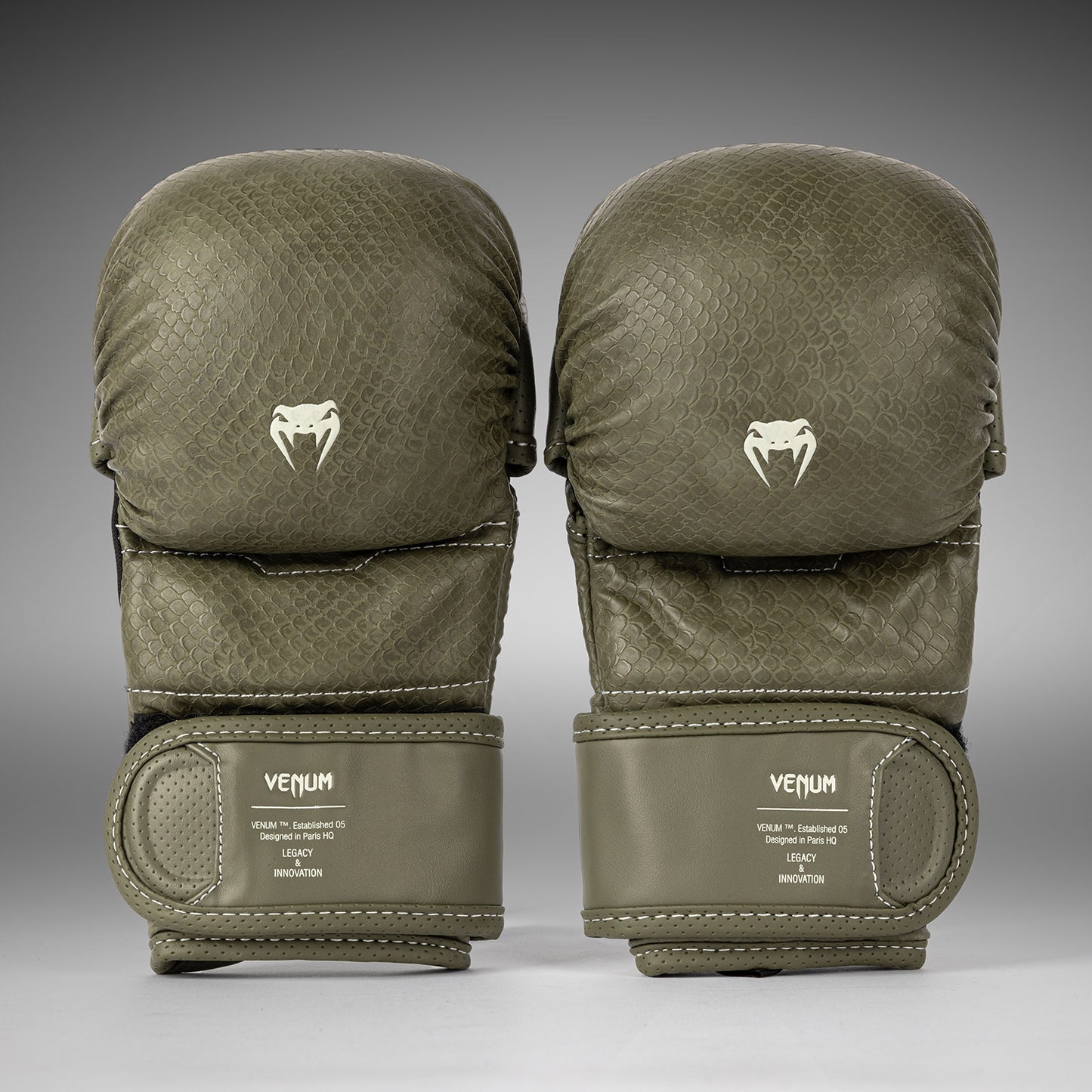 Venum Impact Evo Scales MMA Sparring Gloves - Army Green