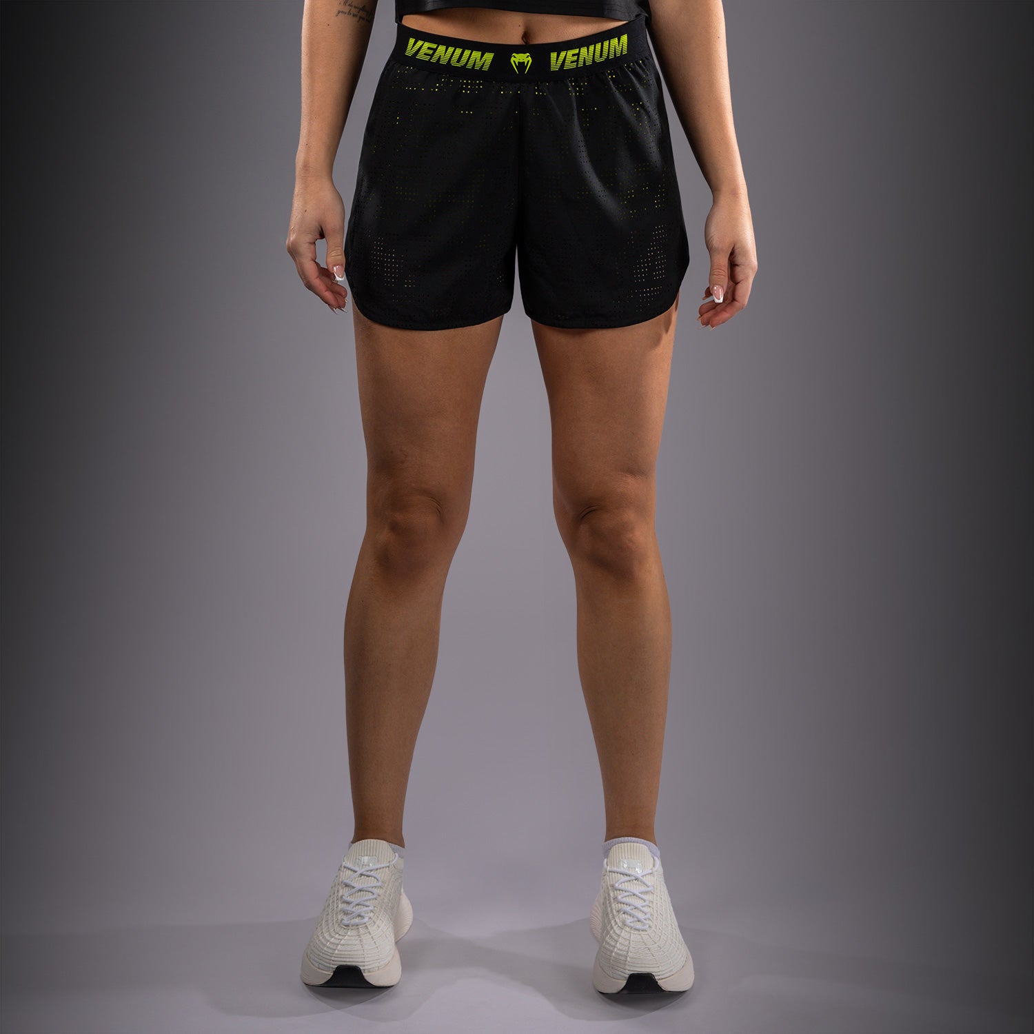 Venum Lazer Women's Training Shorts - Black/Yellow - Venum