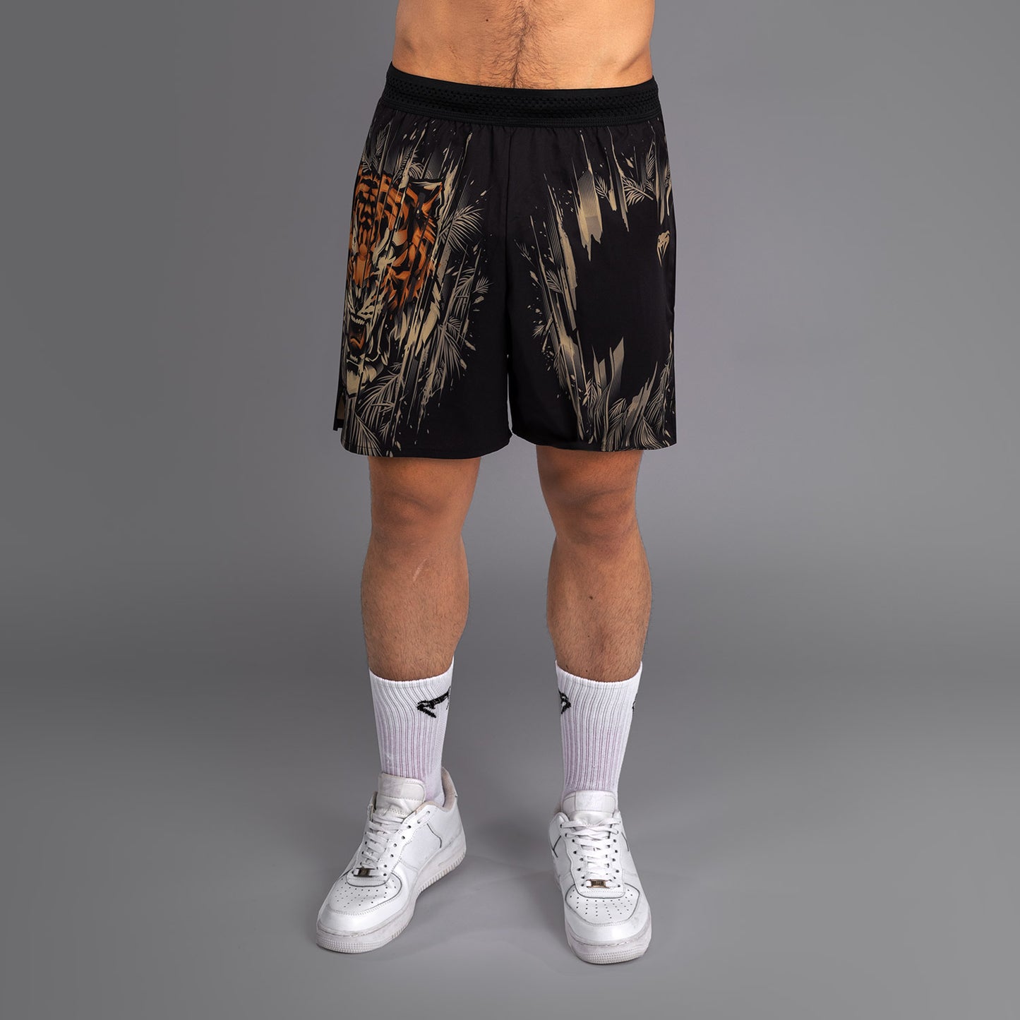 Venum Tiger Men's Training Shorts - Black/Neon Orange