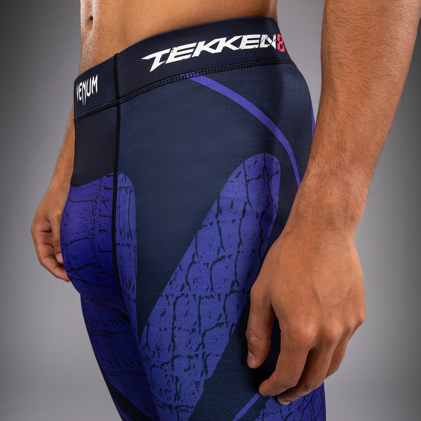 Venum x TEKKEN 8 Spats - Kazuya - Black/Blue  product-type_Compression Pants Venum