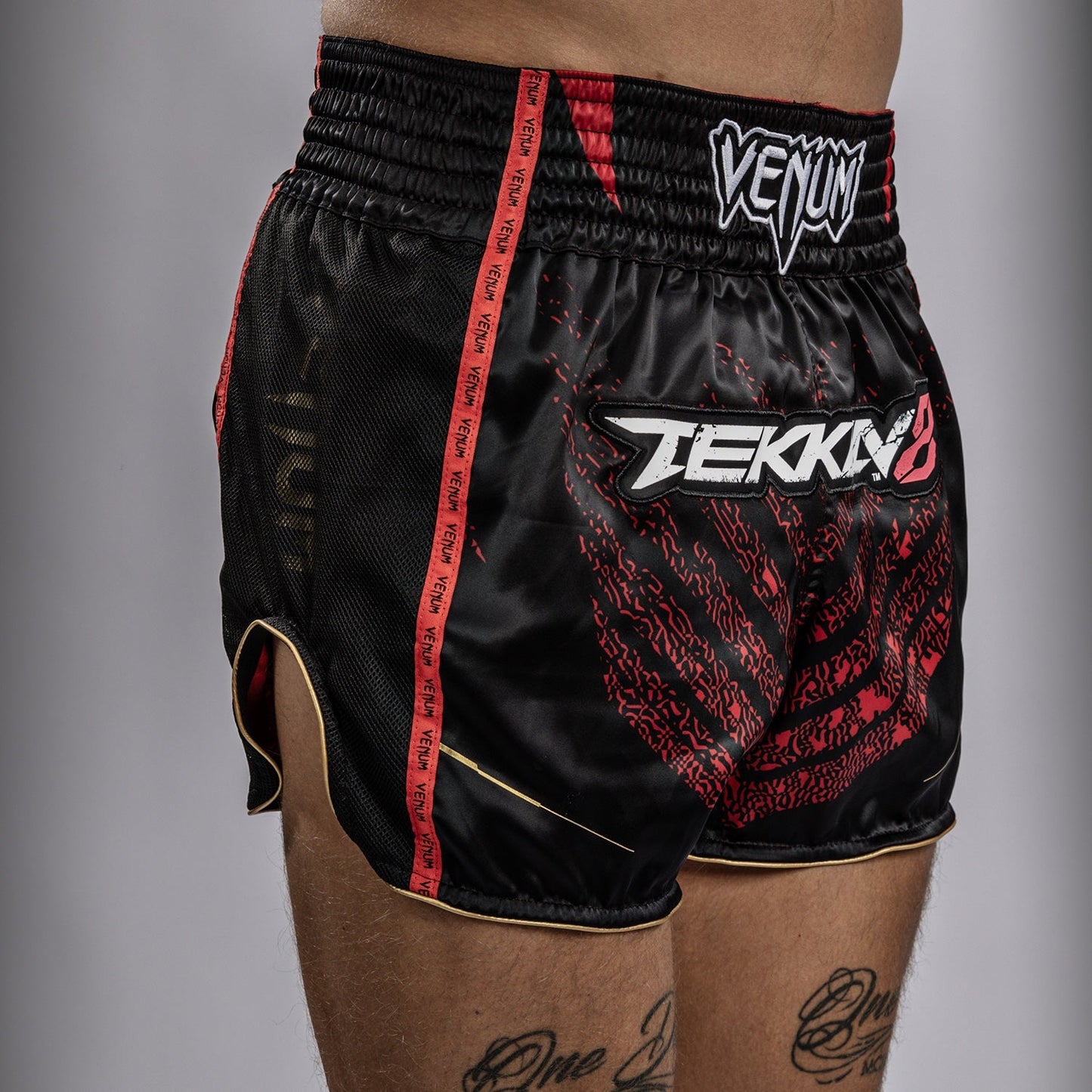 Venum x TEKKEN 8 - Marshall Law Muay Thai Shorts - Black/Red/Gold