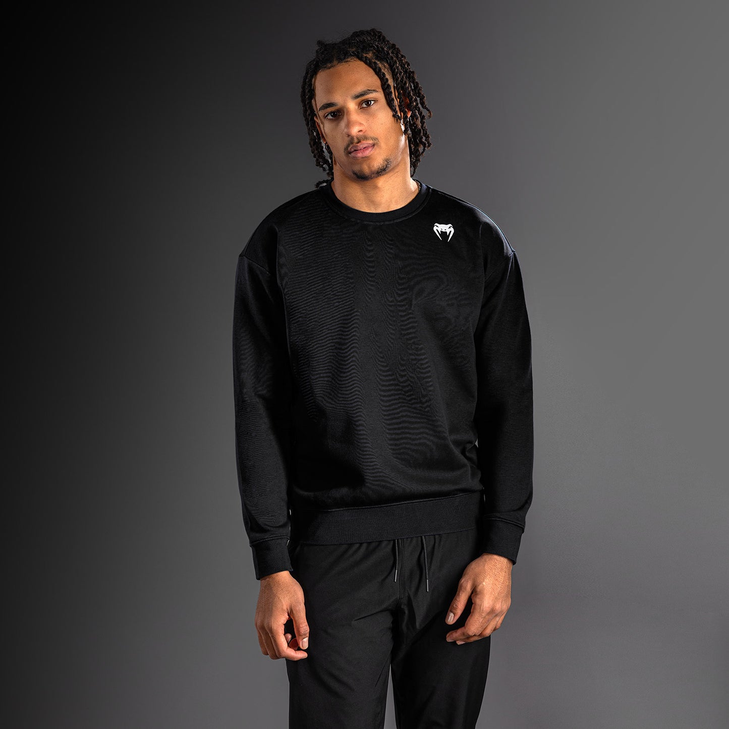 Venum Lineup Fleece Crew - Black/White  product-type_Sweatshirts Venum