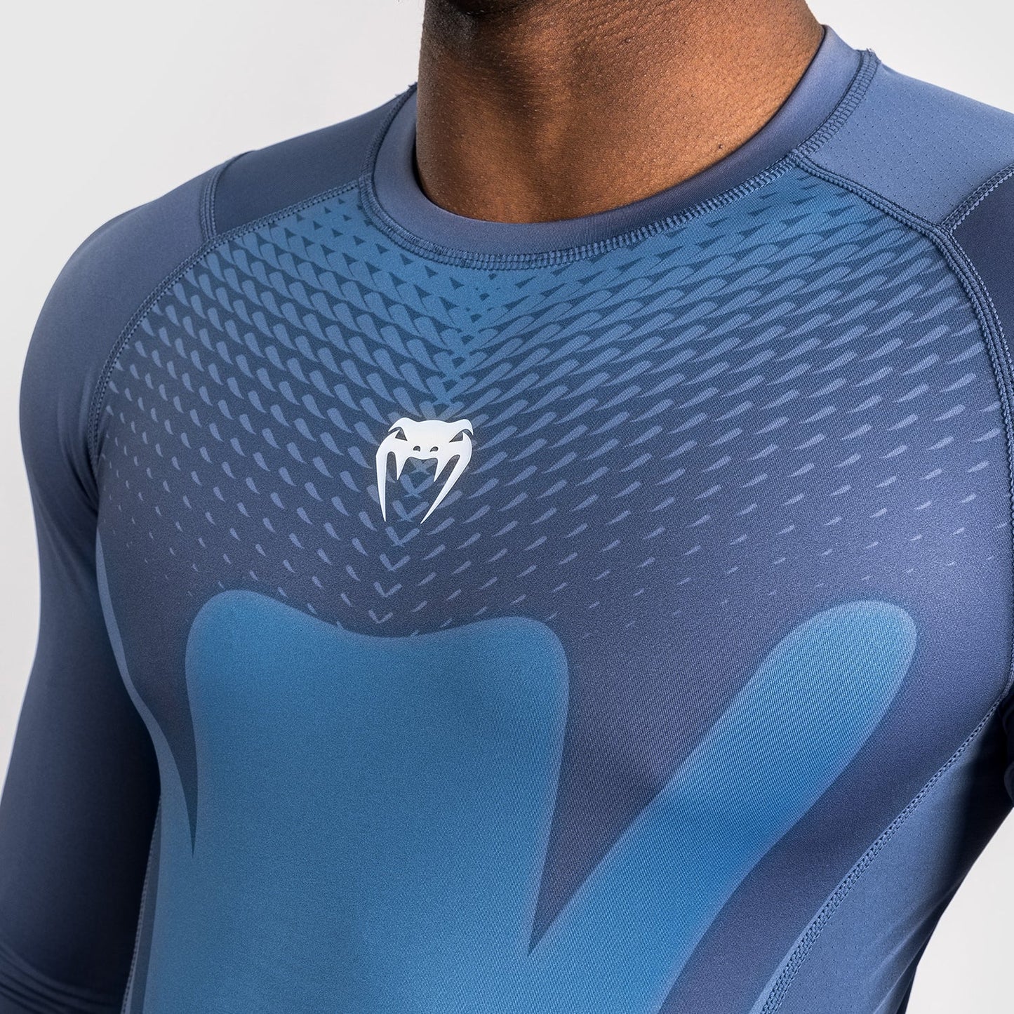 Venum Attack Men's Long Sleeve Rashguard - Navy Blue