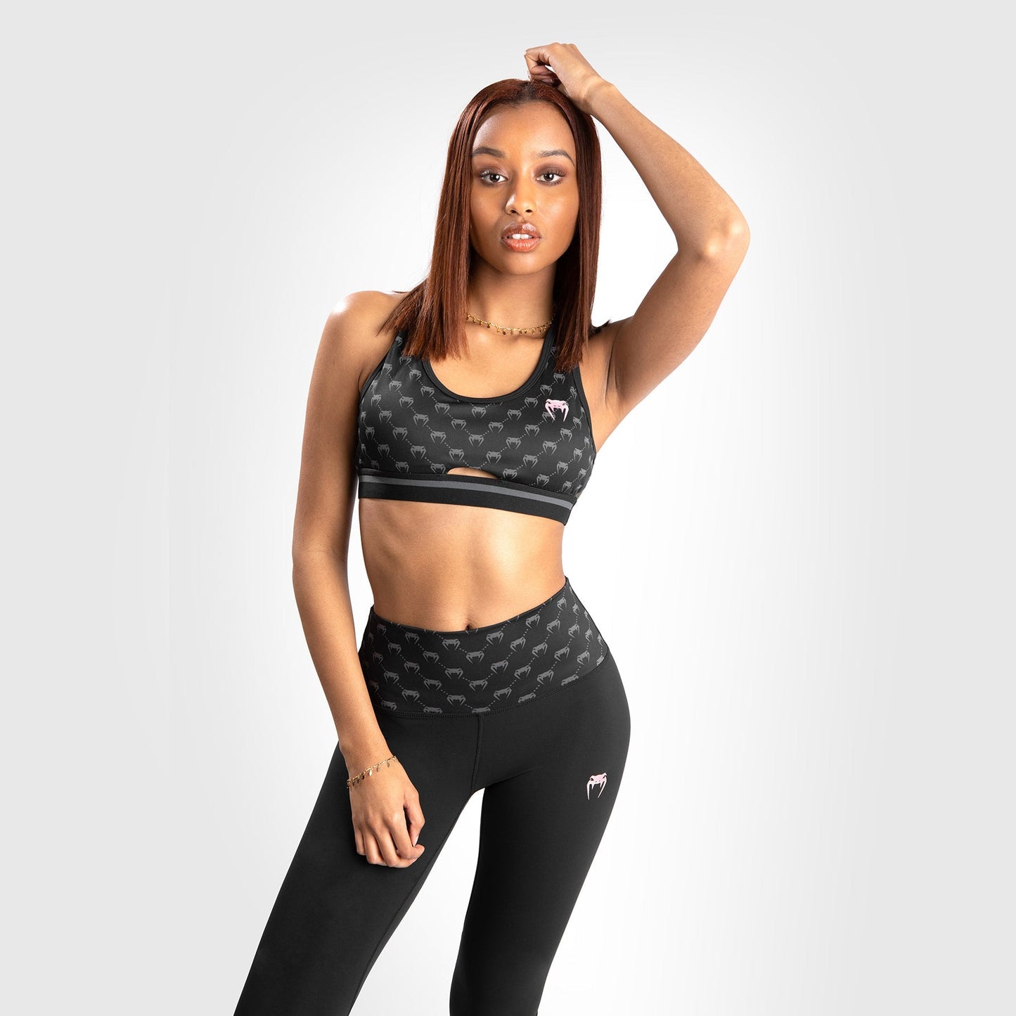 Venum Monogram Leggings - Black/Pink Gold