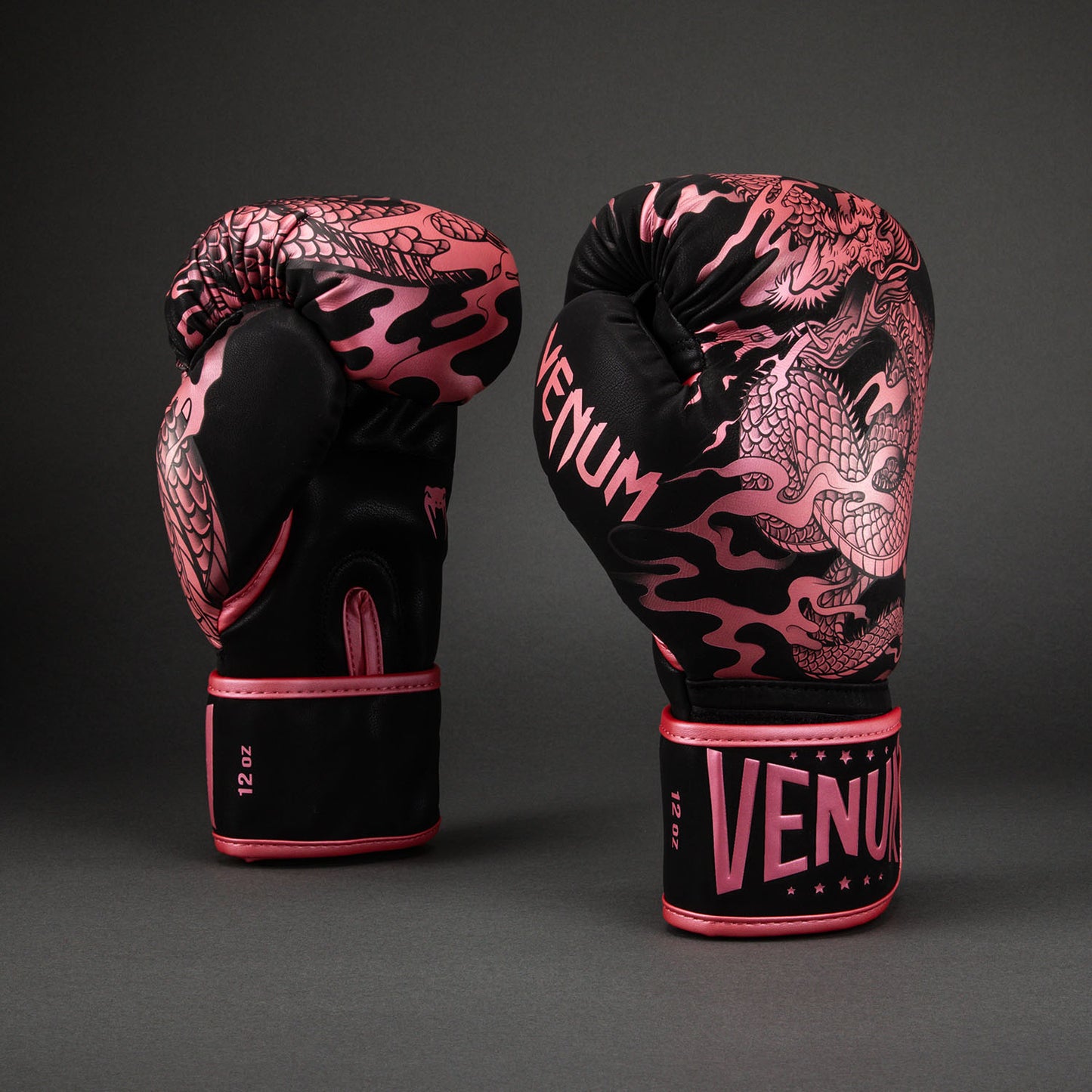 Dragon's Flight Boxing Gloves Black/Metallic Pink
