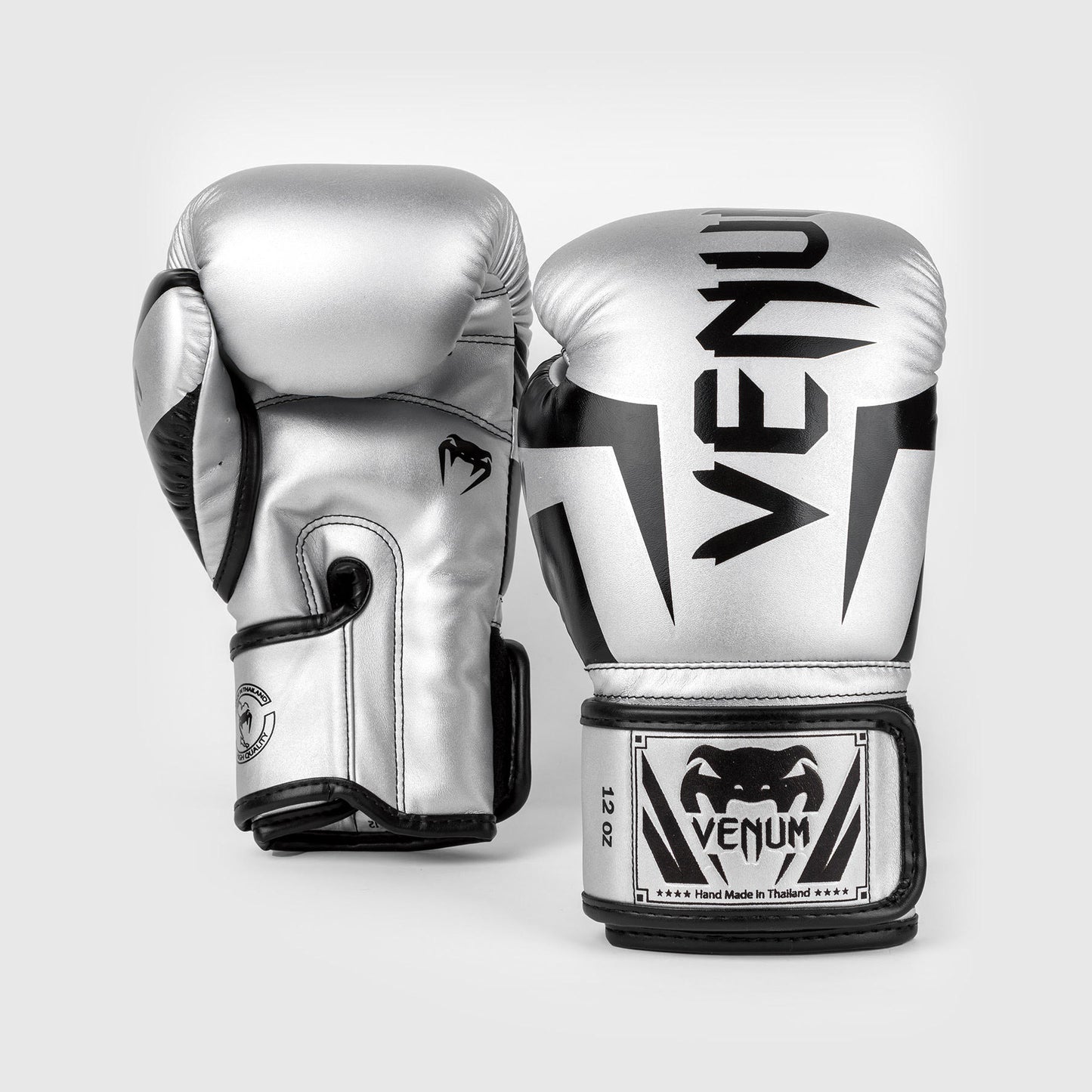 Venum Elite Boxing Gloves - Silver/Black