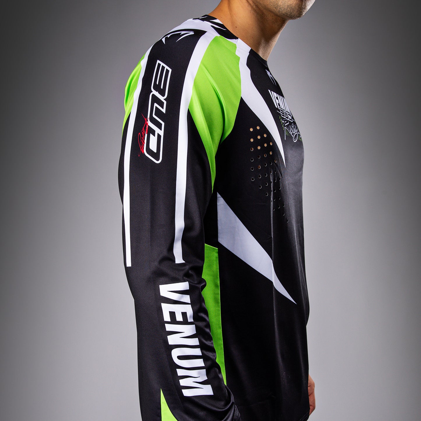 Venum x Bud Racing Men’s Dry-Tech T-Shirt - Black/White/Lime Green