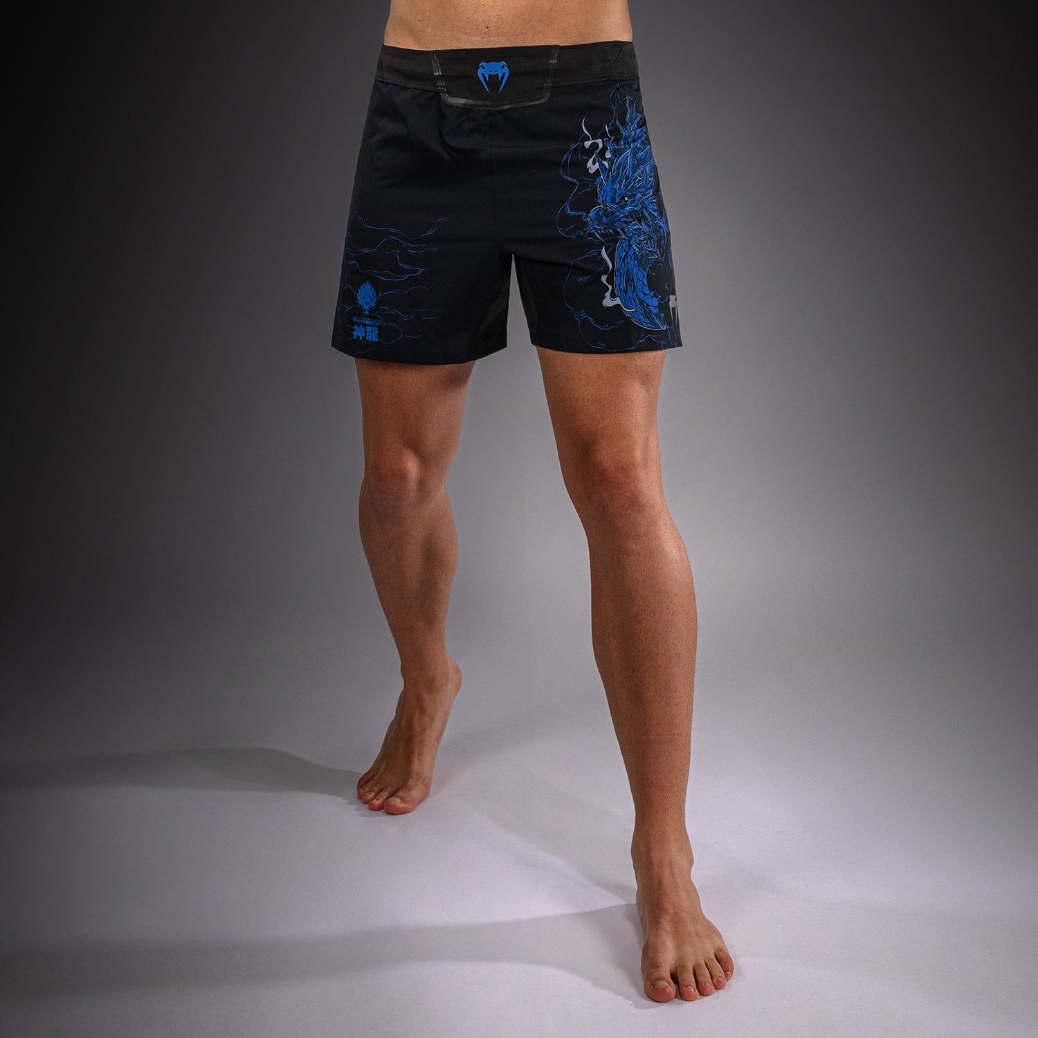 Venum Thunder Dragon Fightshorts - Black/Royal Blue - Venum