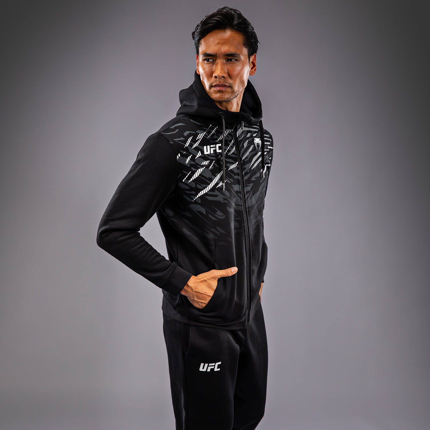 UFC Fusion by Venum Men's Replica Zip Hoodie - Black - Venum