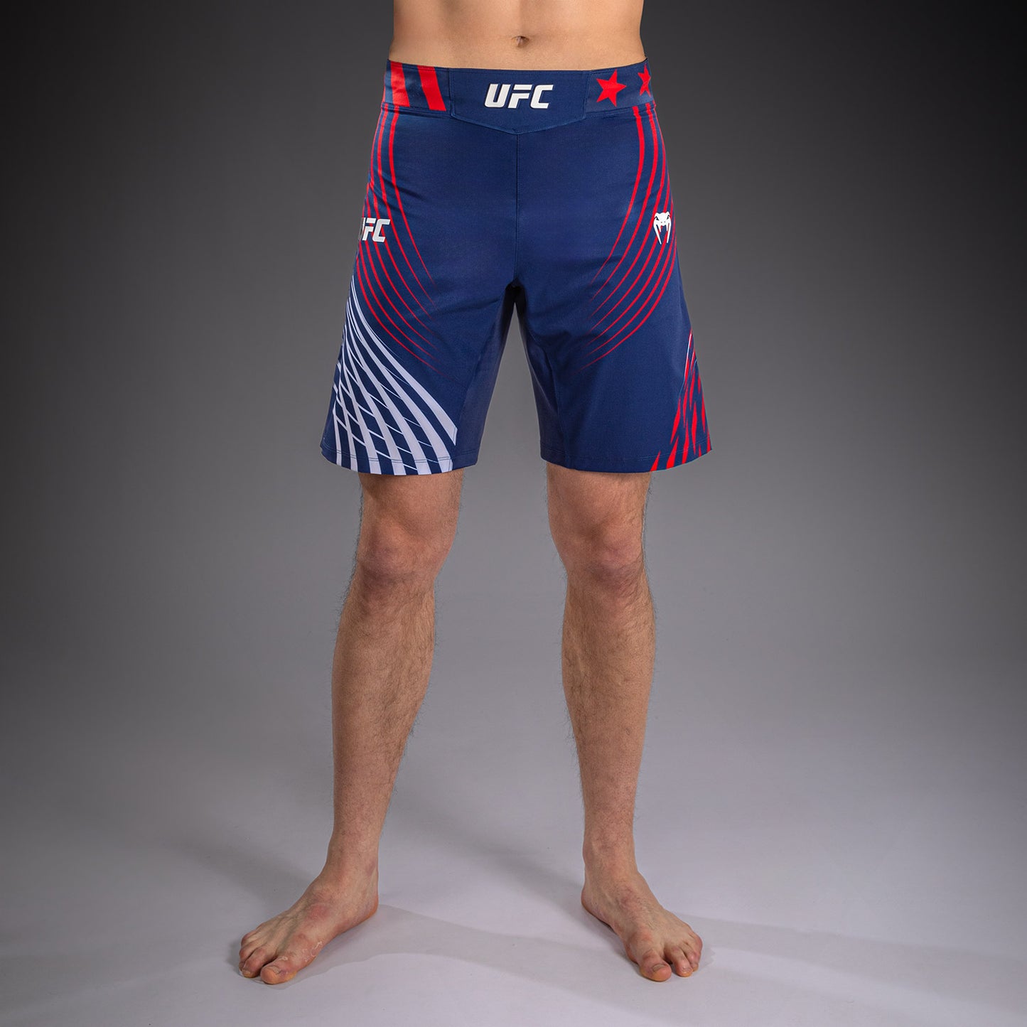 Men's Official UFC Freedom 250 by Venum Blue Personalized Authentic Fight Night Long Fit Fight Short