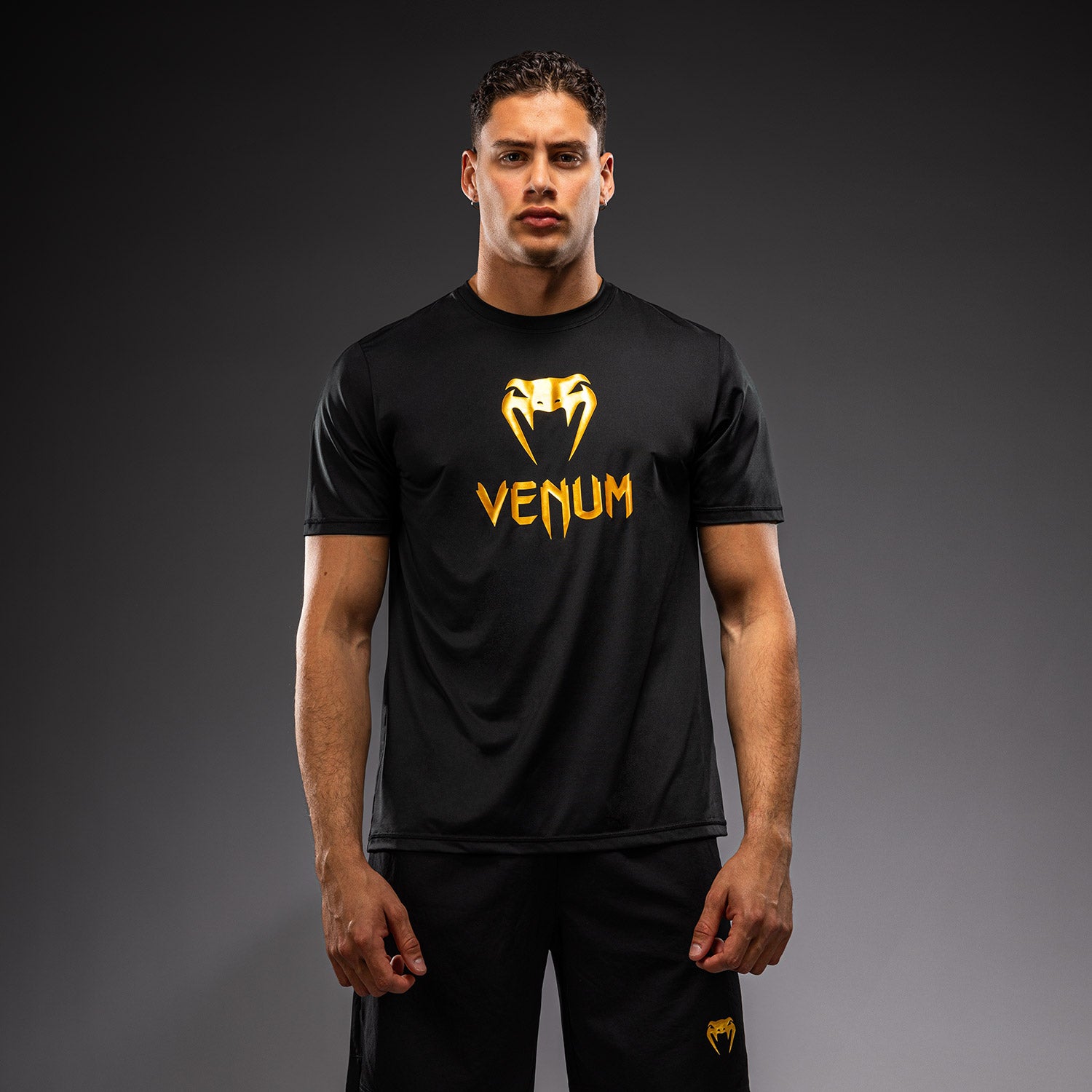 Venum Classic Dry Tech T-Shirt - Black/Gold  product-type_Dry Tech T-Shirts Venum