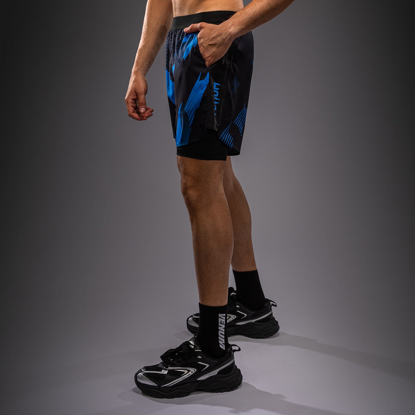 Venum No-Gi 6.0 Training Shorts - Black/Blue  product-type_Training shorts Venum