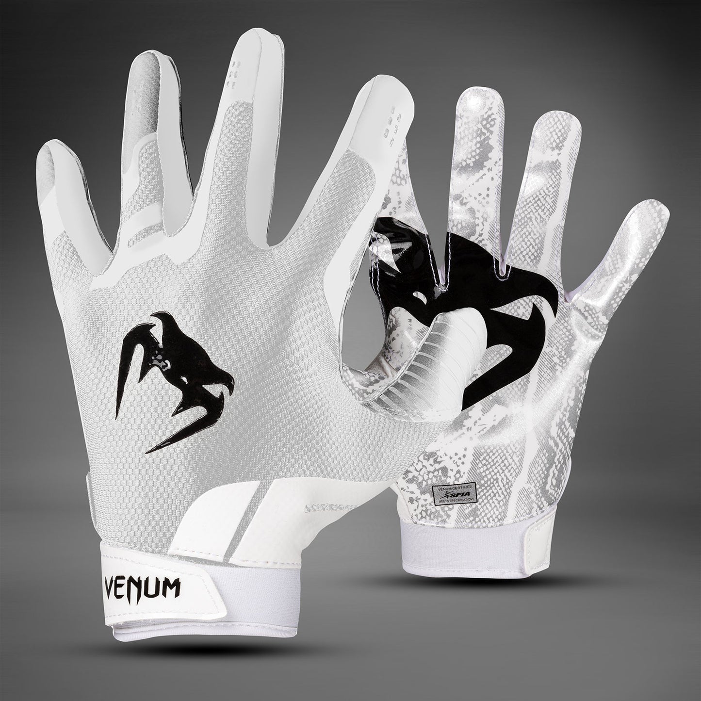 Venum Elite Football Gloves - White/Black