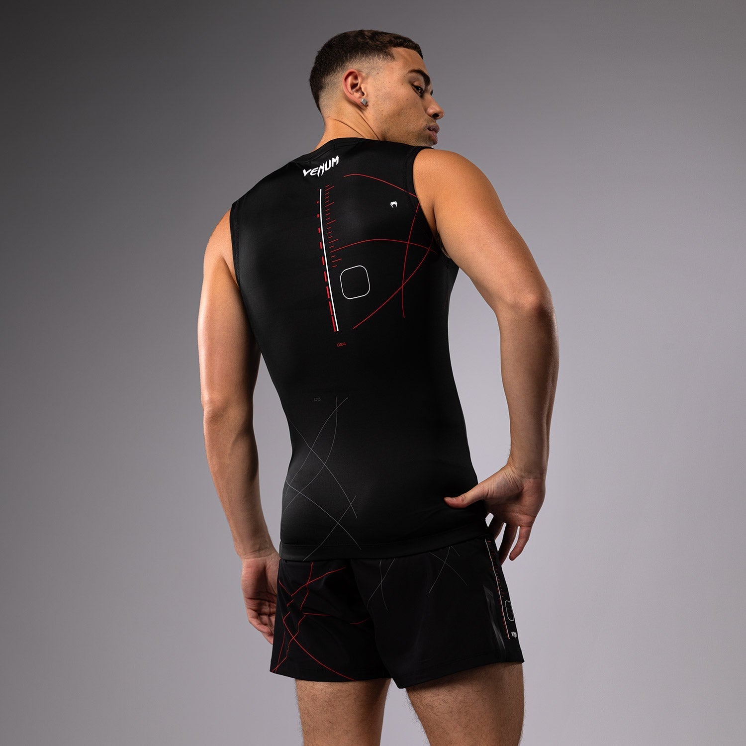Venum Tactical XT Sleeveless Rashguard - Black/Fire Red - Venum
