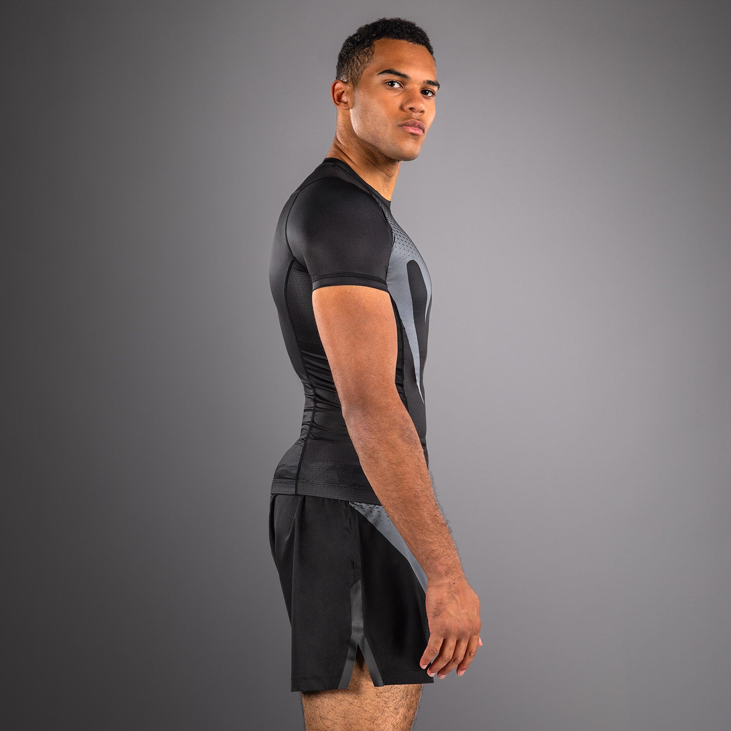 Venum No Gi Rashguards - Black/ Silver Grey - Venum