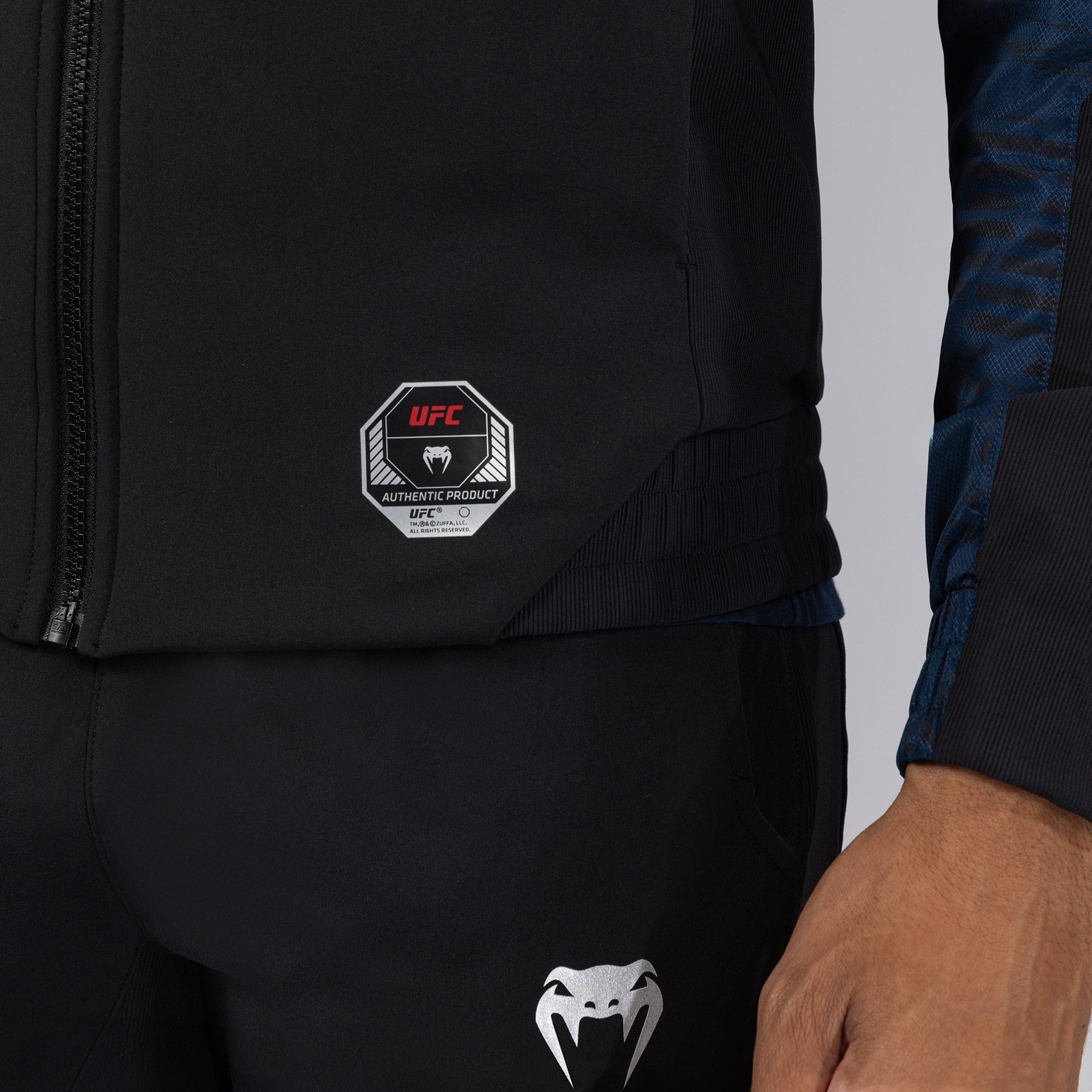 UFC Fusion by Venum Fight Week Men's Zip Hoodie - Oceanic Blue - Venum