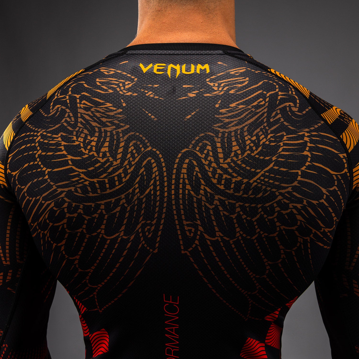 Venum Quetzal Fury Long Sleeve Rashguard - Black/Fury Red