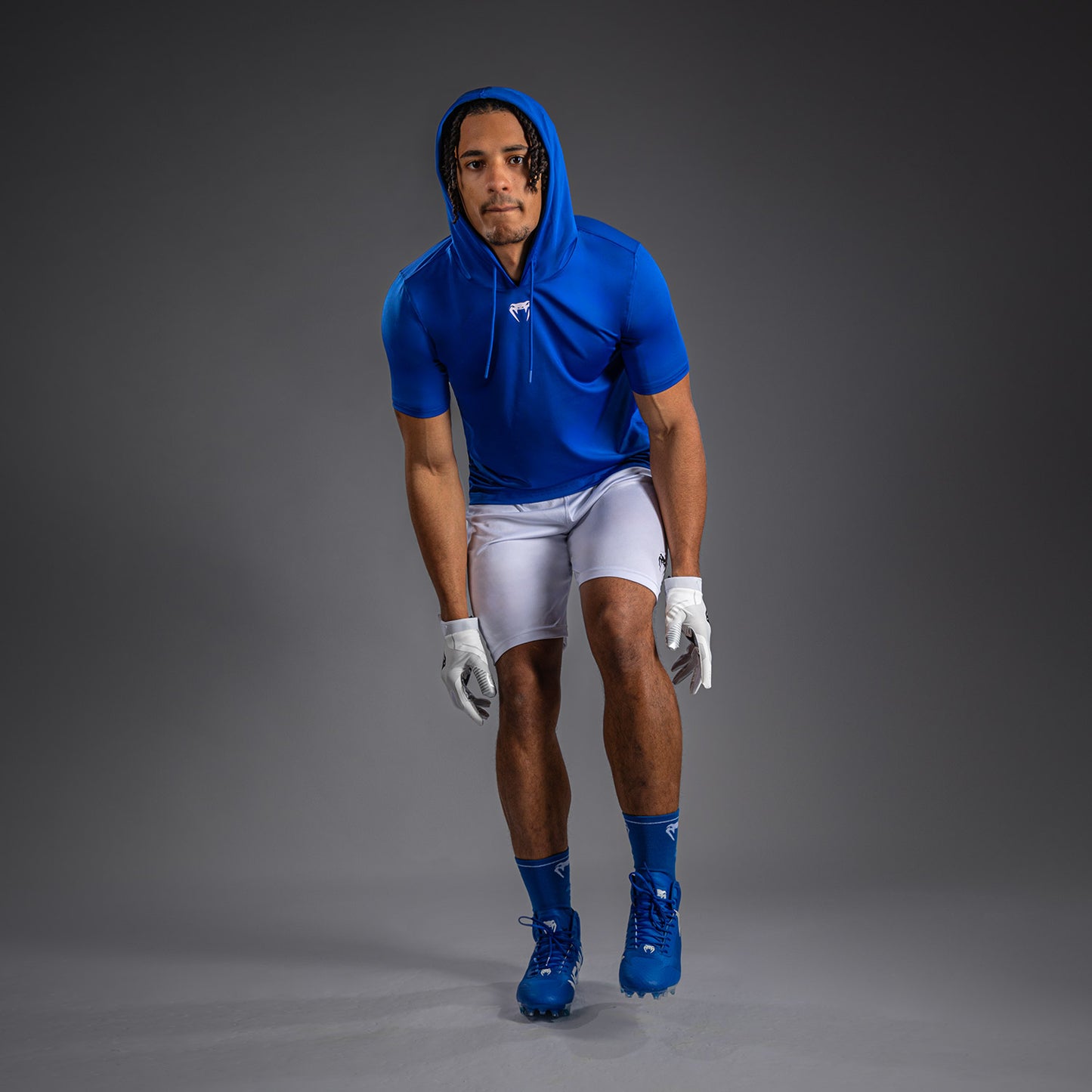 Venum Elite Short Sleeve Dry-Tech Hoodie - Royal Blue  product-type_Sweatshirts Venum