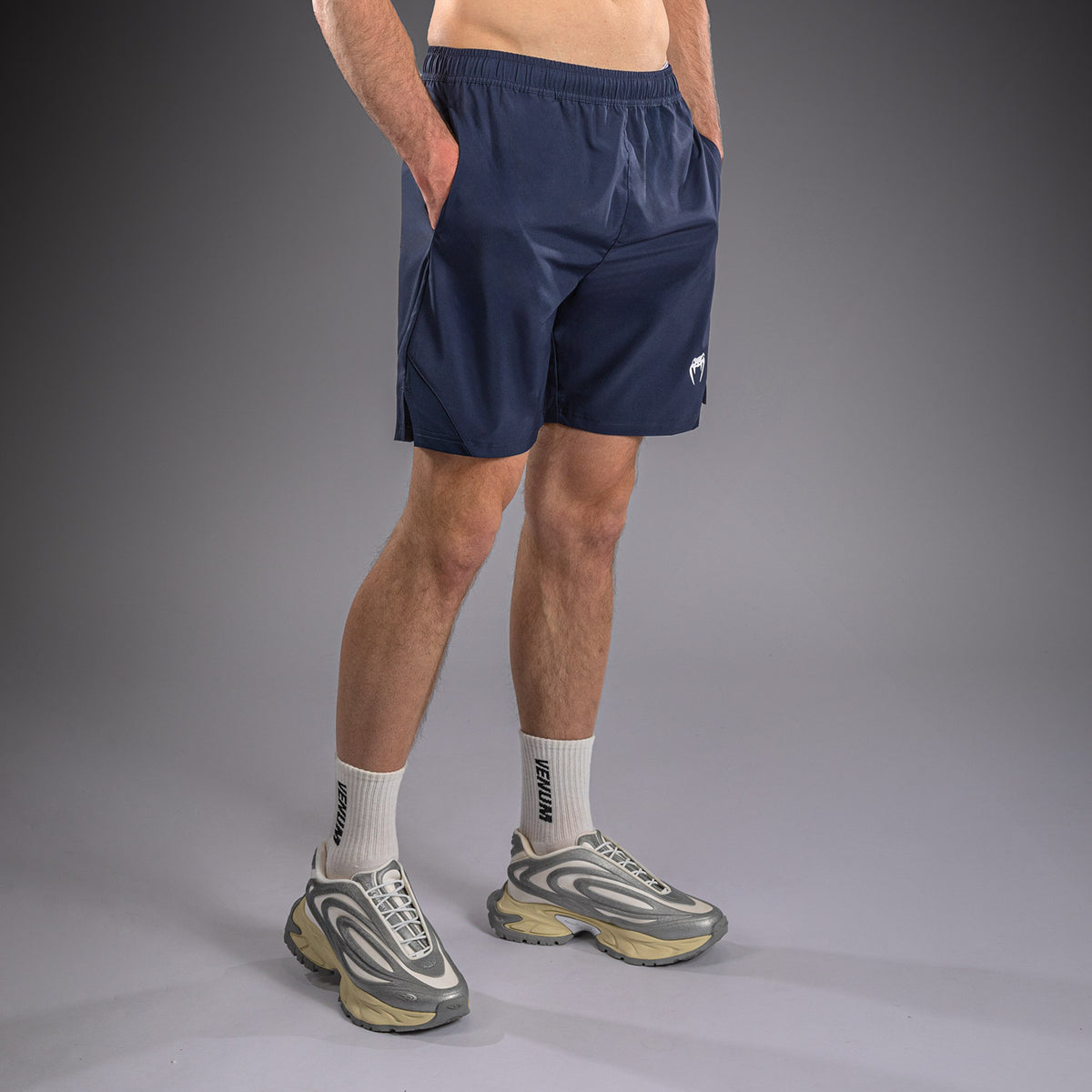 Venum Contender Training Shorts - Navy Blue/White  product-type_Training shorts Venum